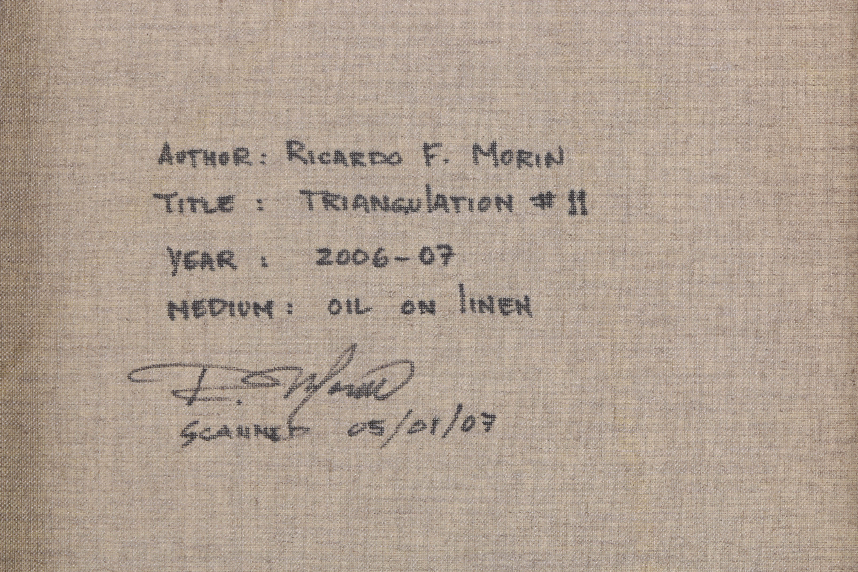 Ricardo Morin Oil Painting on Linen "Triangulation Series No. 11"