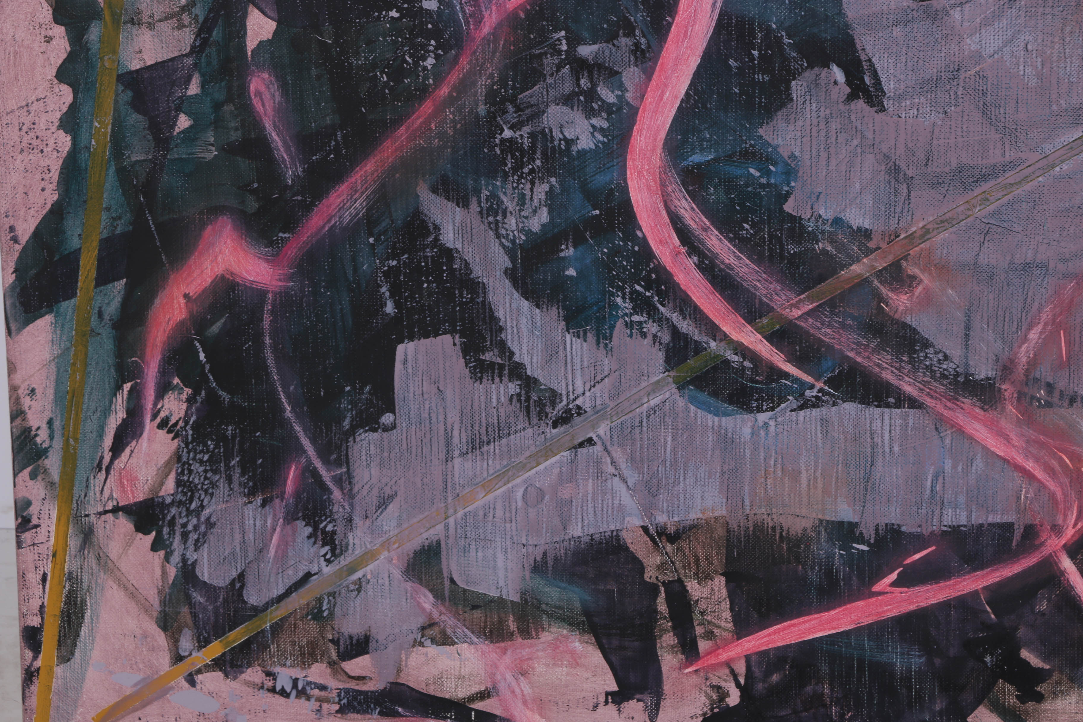 Ricardo Morin Oil Painting on Canvas "Triangulation Series No. 13"