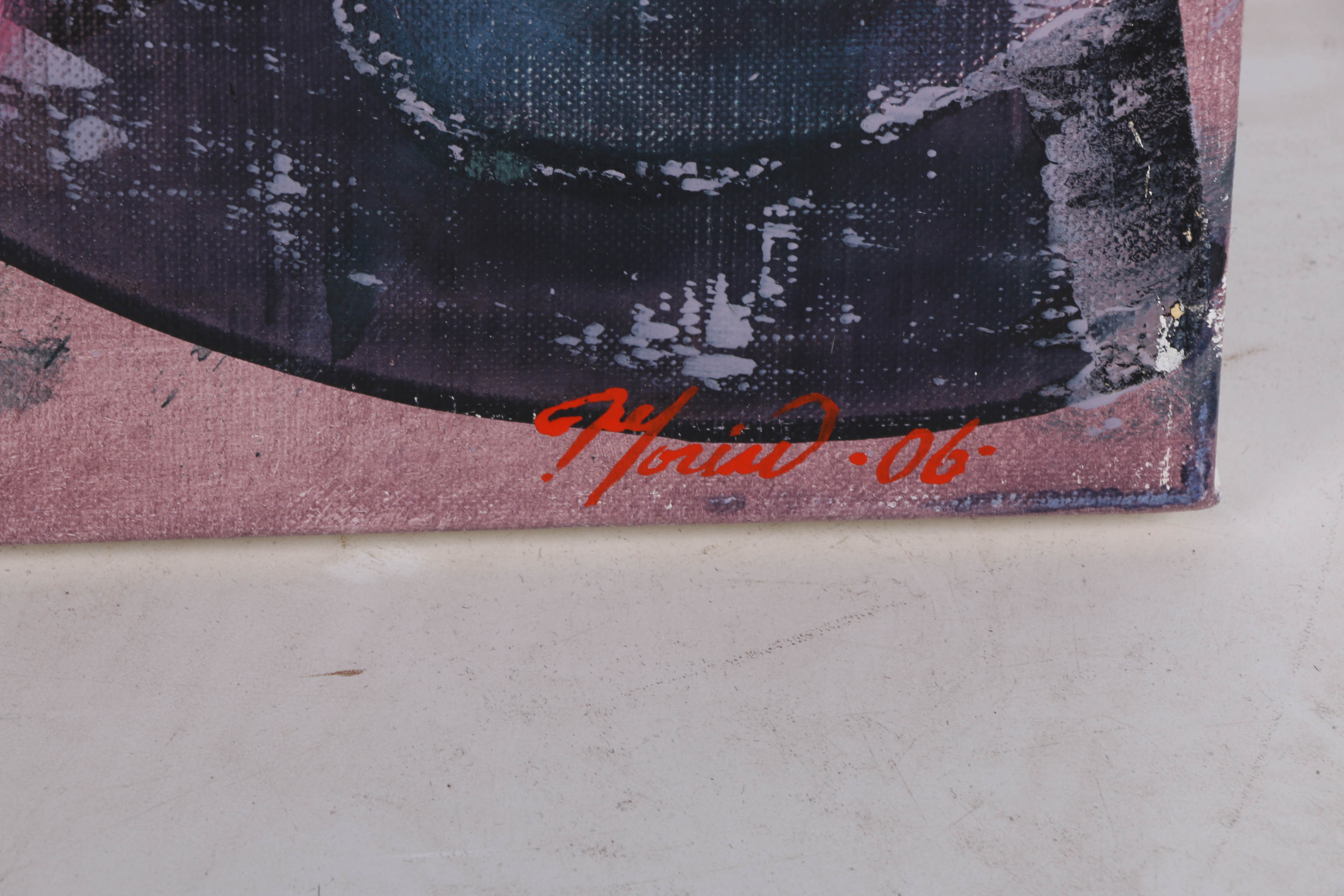 Ricardo Morin Oil Painting on Canvas "Triangulation Series No. 13"