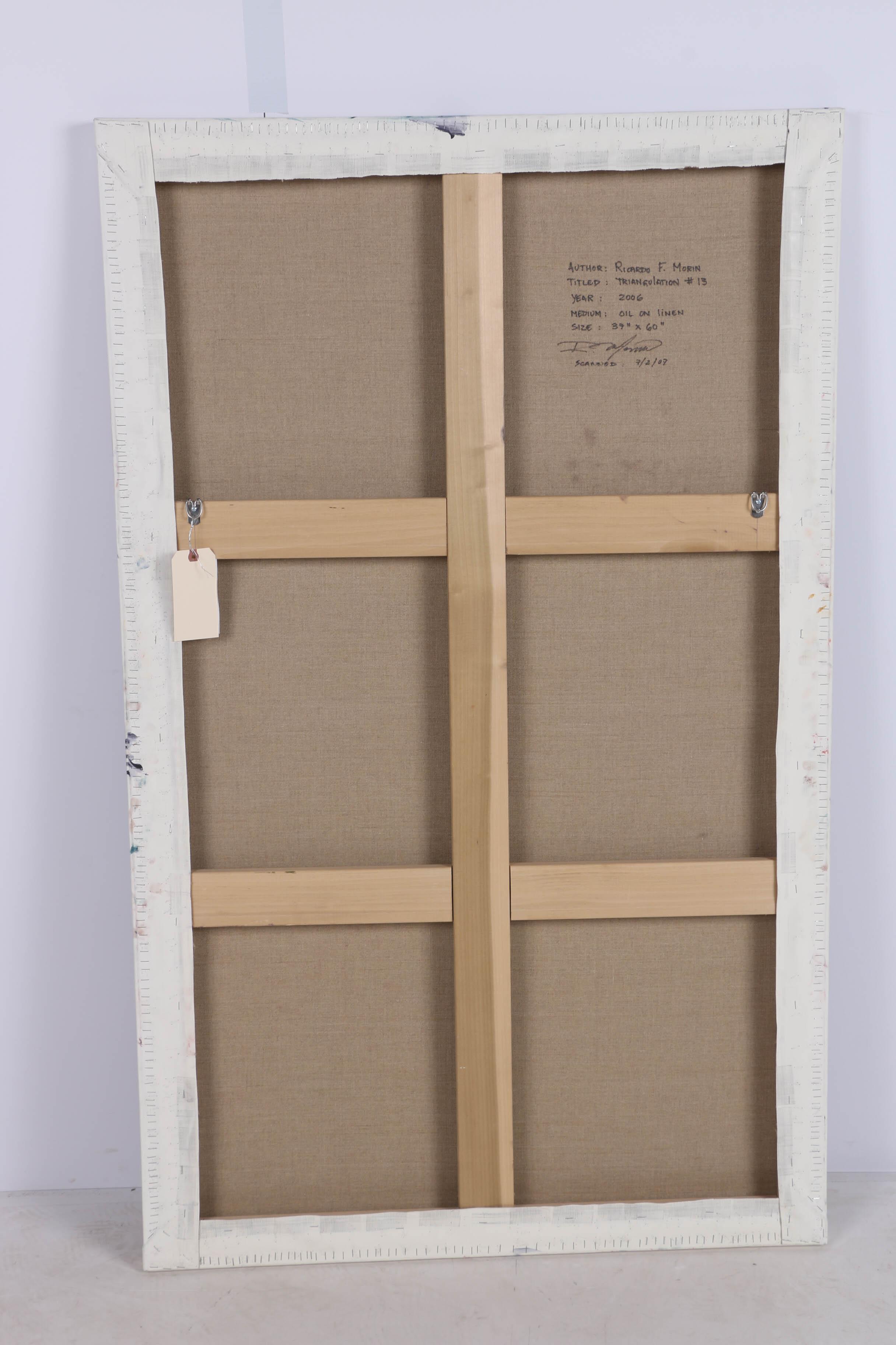 Ricardo Morin Oil Painting on Canvas "Triangulation Series No. 13"