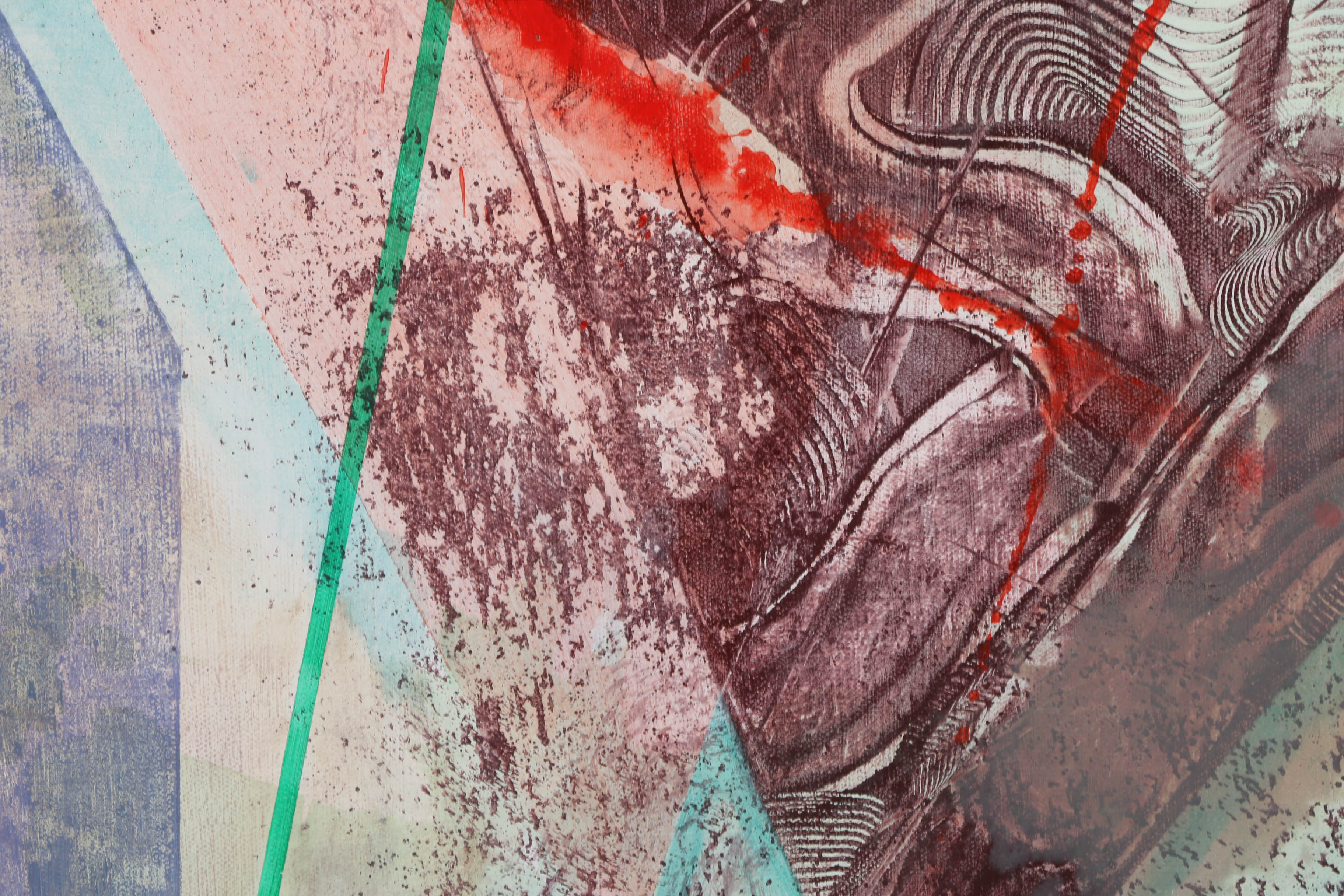 Ricardo Morin Oil Painting on Linen "Triangulation Series No 23"