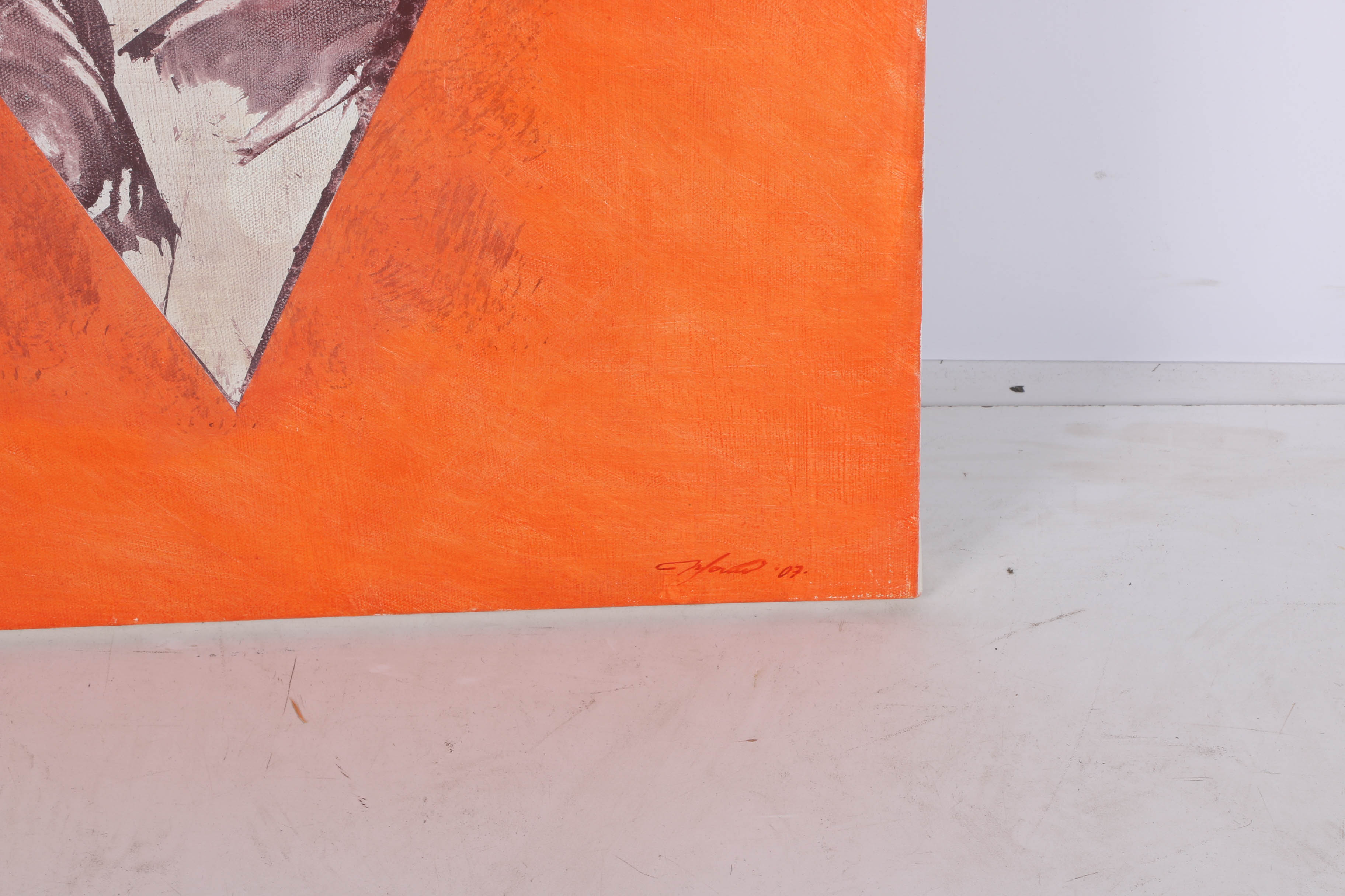 Ricardo Morin Oil Painting on Linen "Triangulation Series No 23"