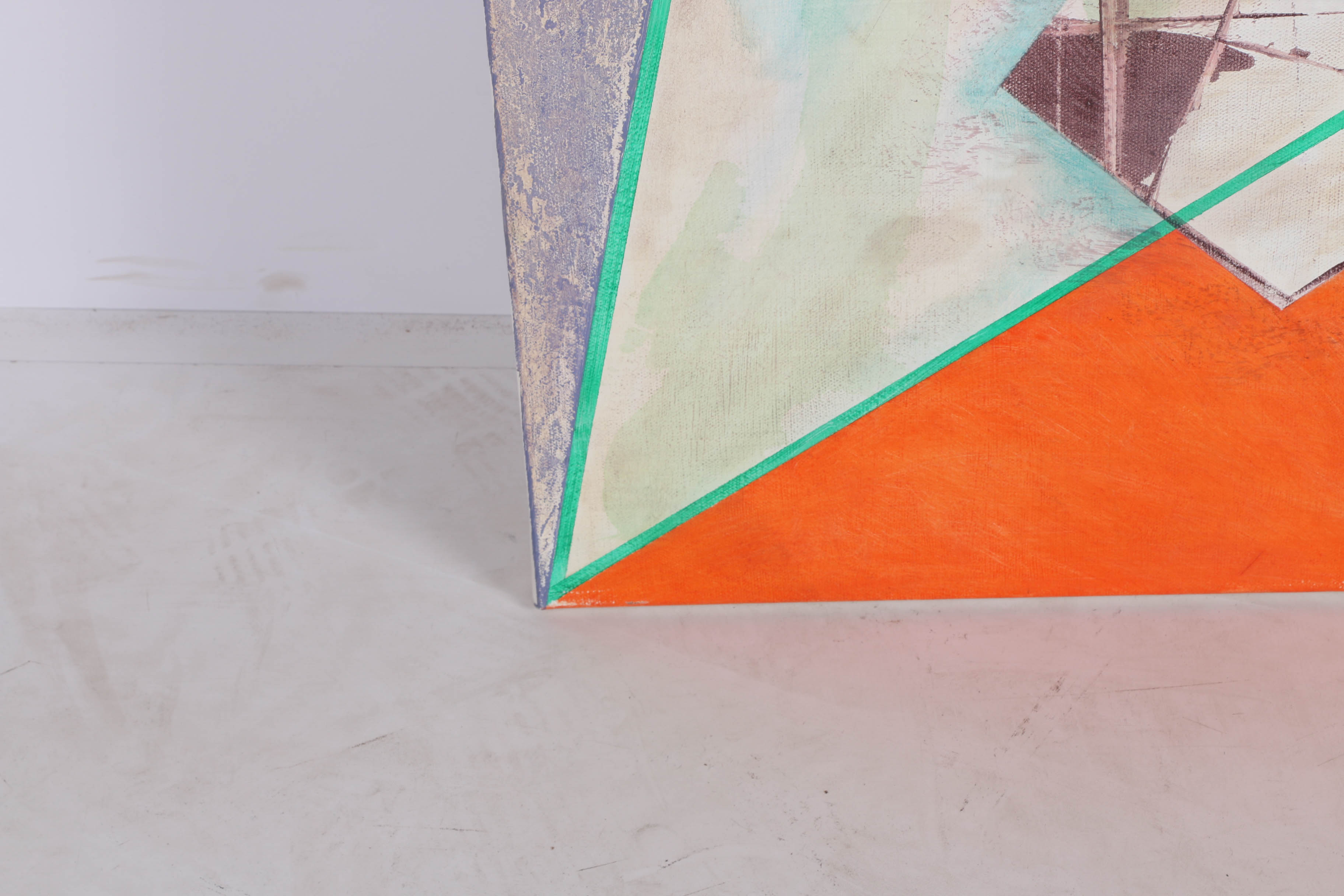 Ricardo Morin Oil Painting on Linen "Triangulation Series No 23"