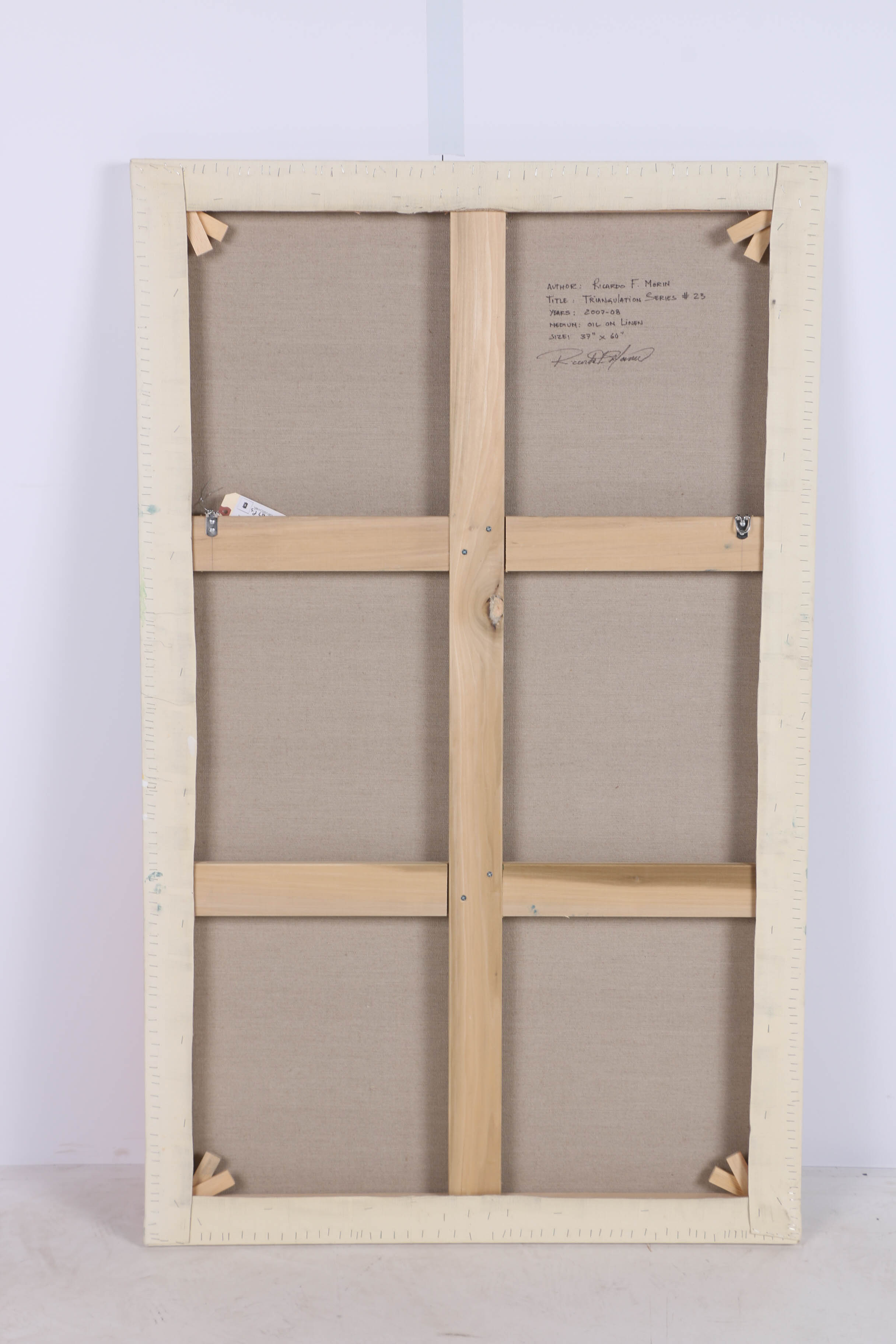 Ricardo Morin Oil Painting on Linen "Triangulation Series No 23"