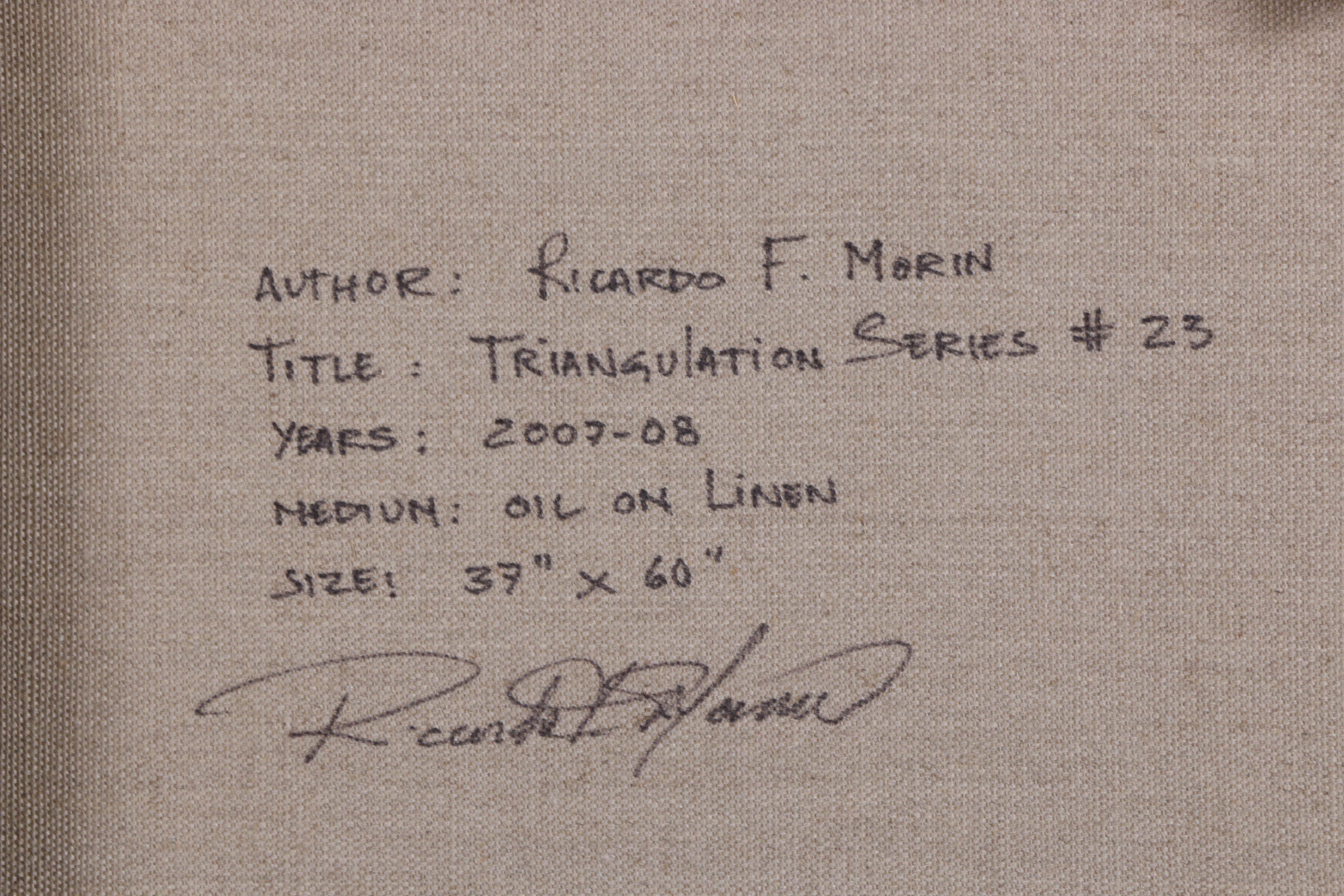 Ricardo Morin Oil Painting on Linen "Triangulation Series No 23"