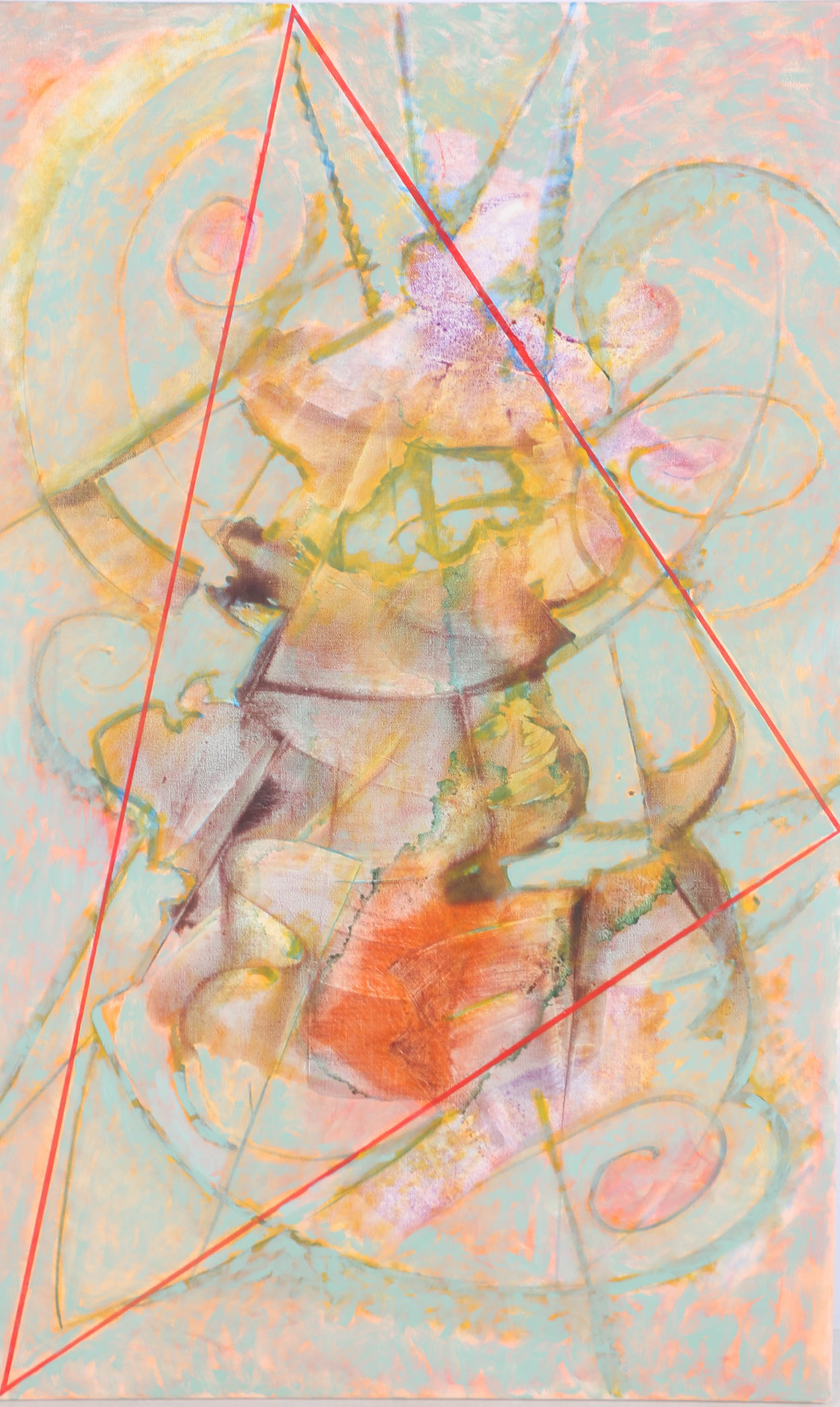 Ricardo Morin Oil Painting on Linen "Triangulation Series No. 28"