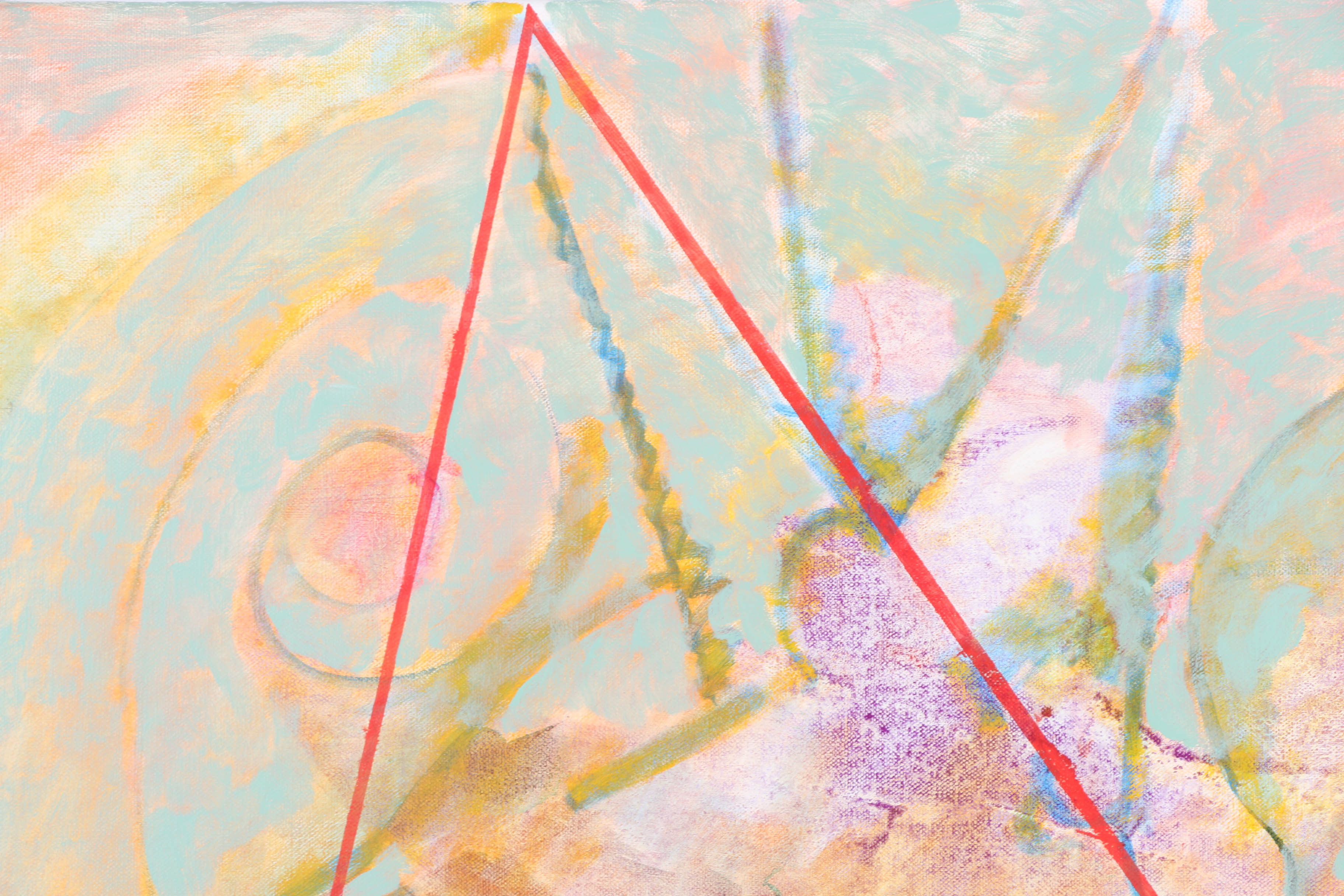 Ricardo Morin Oil Painting on Linen "Triangulation Series No. 28"