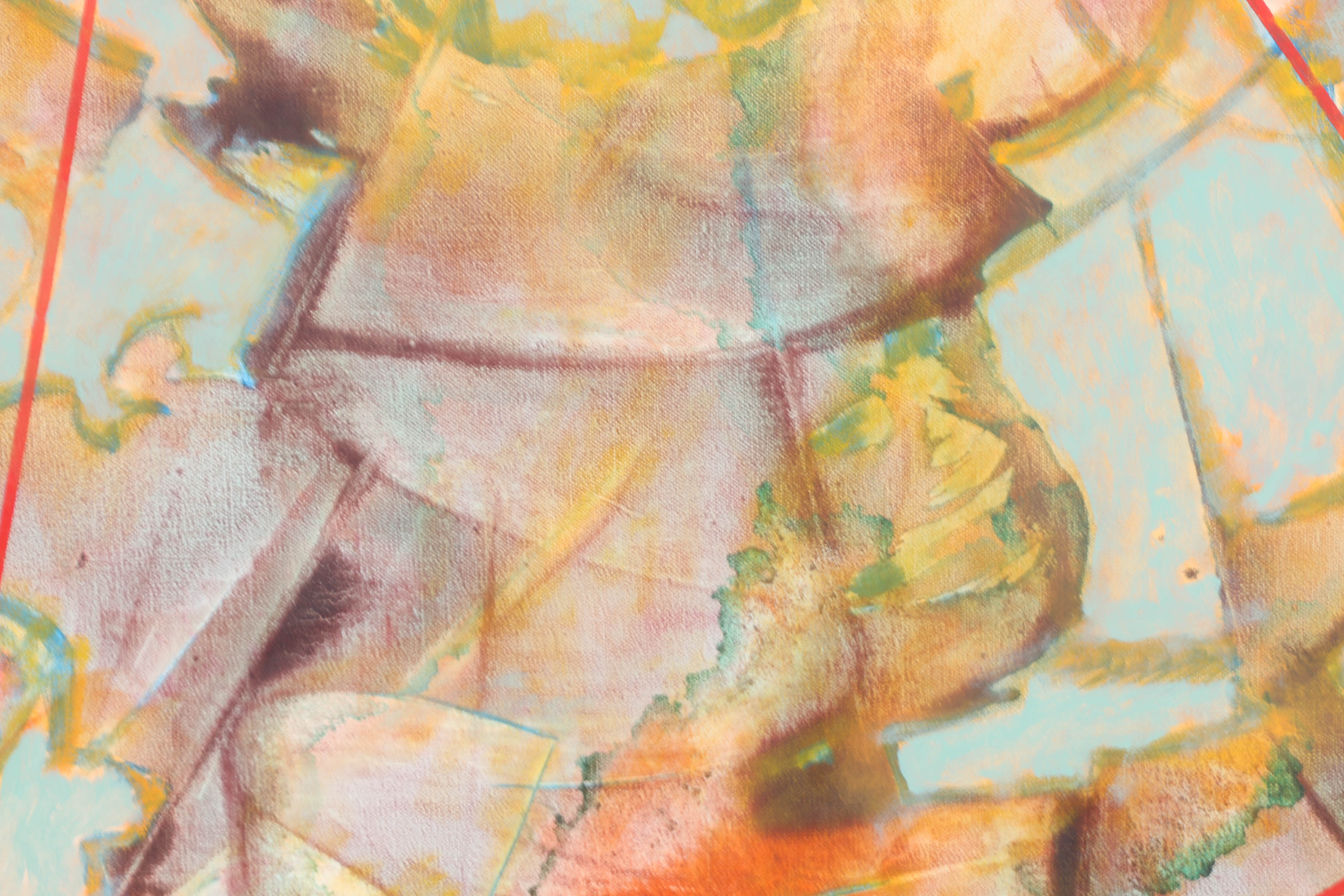 Ricardo Morin Oil Painting on Linen "Triangulation Series No. 28"