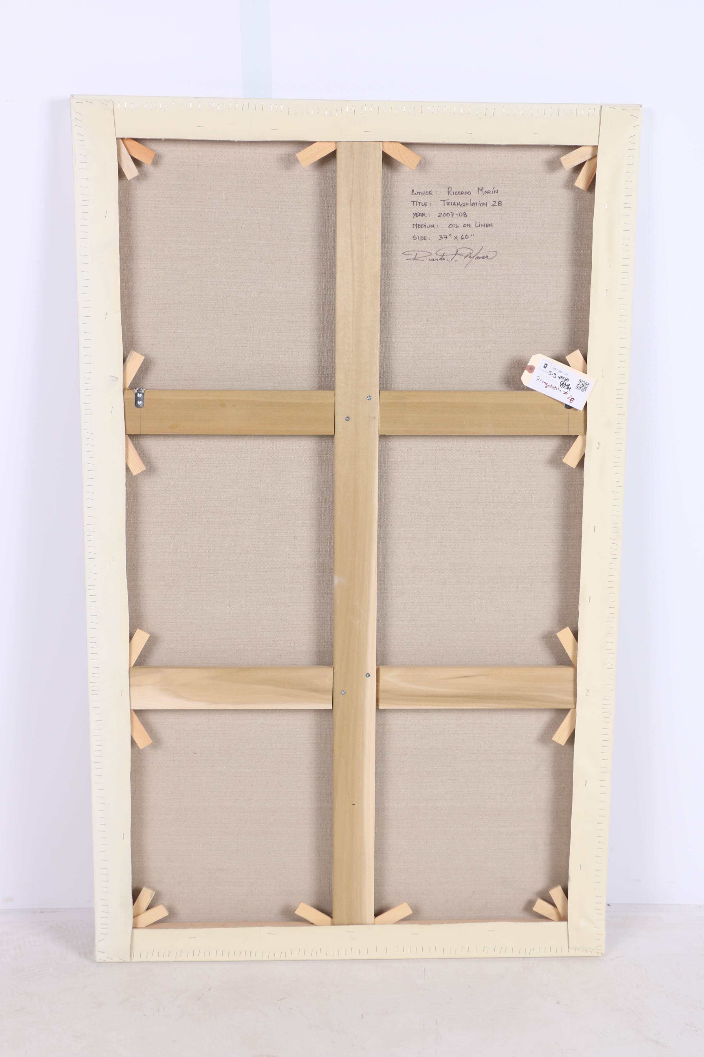 Ricardo Morin Oil Painting on Linen "Triangulation Series No. 28"