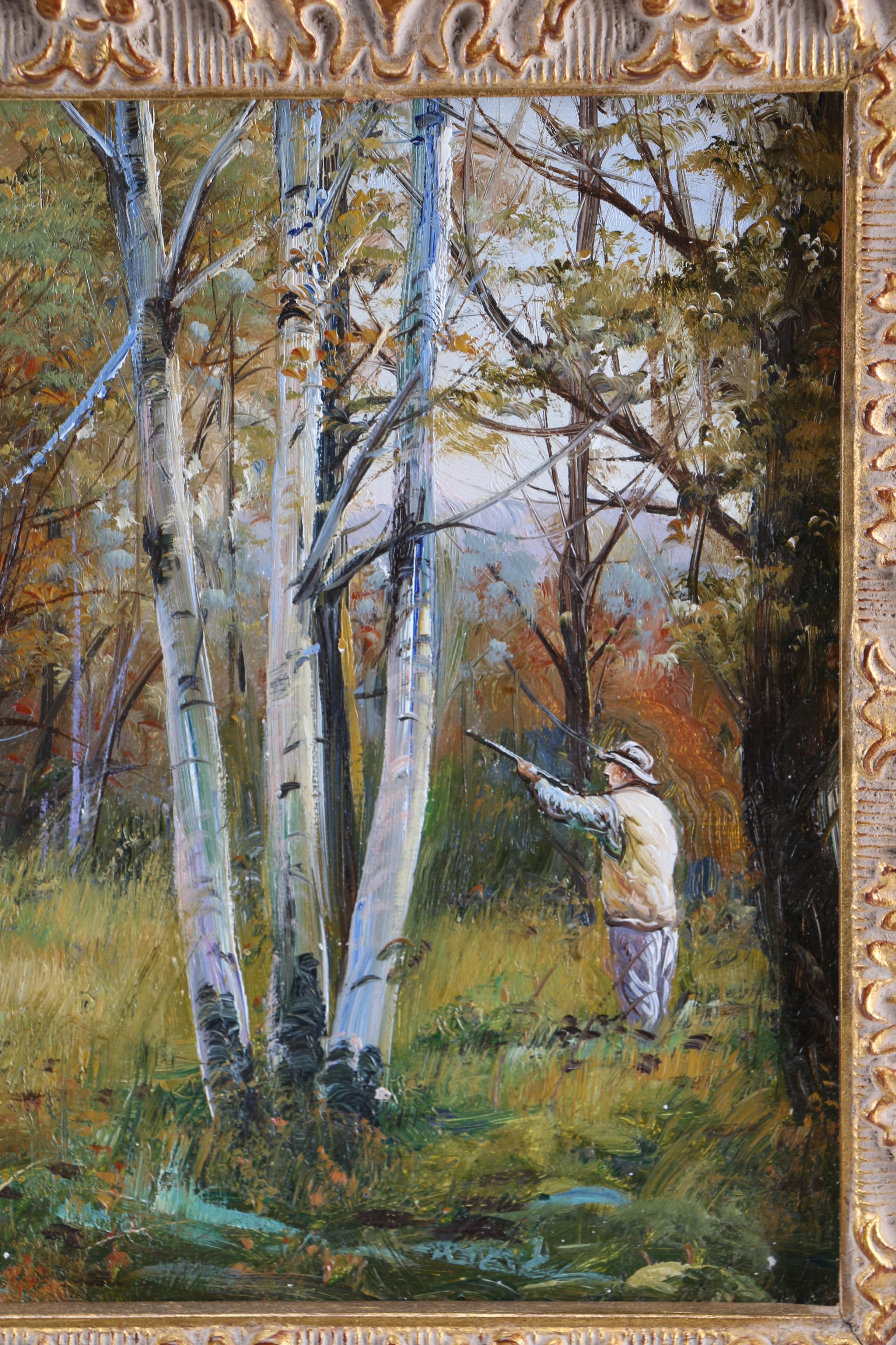Oil on Canvas Painting of Hunting Scene