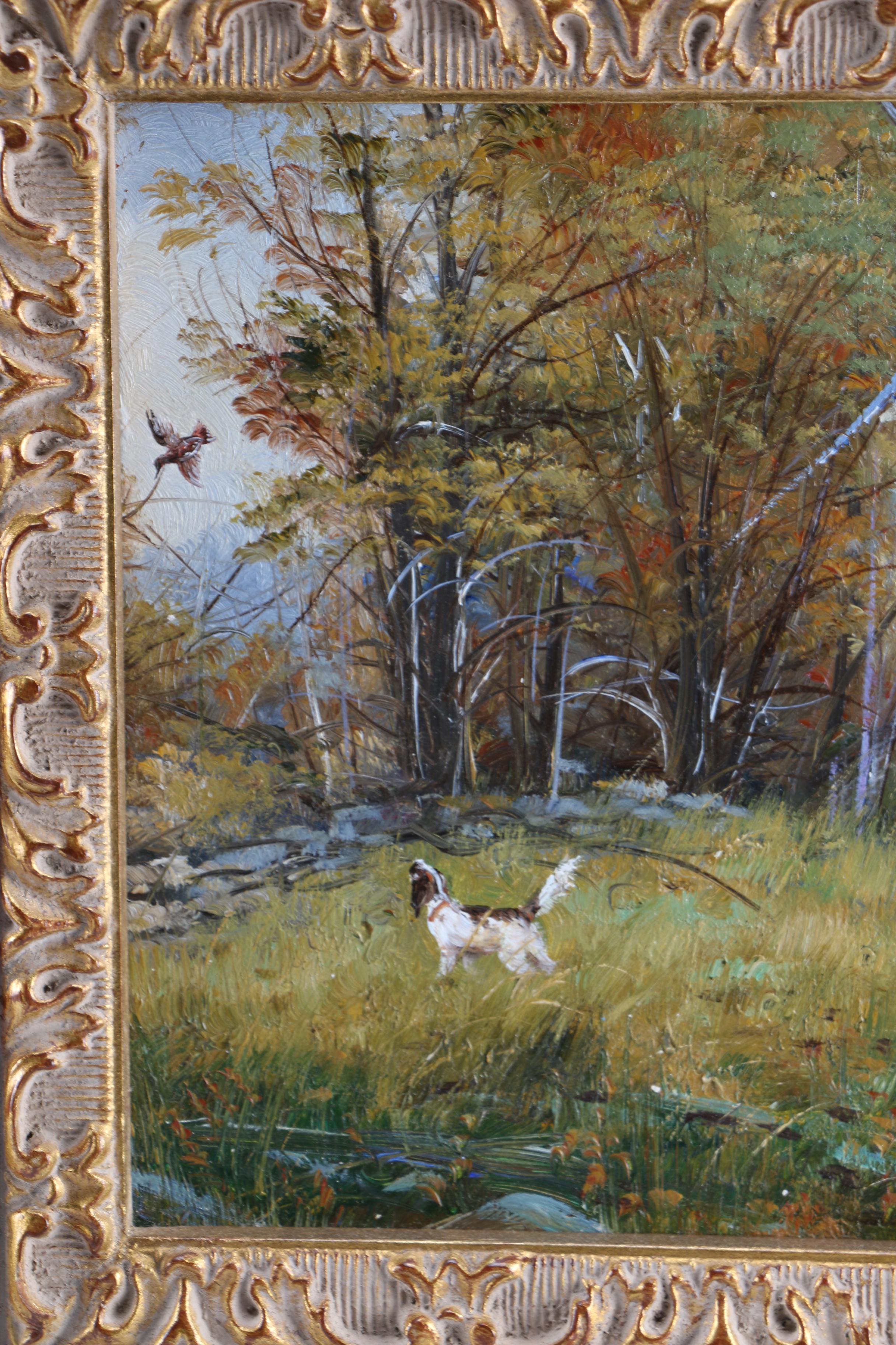 Oil on Canvas Painting of Hunting Scene