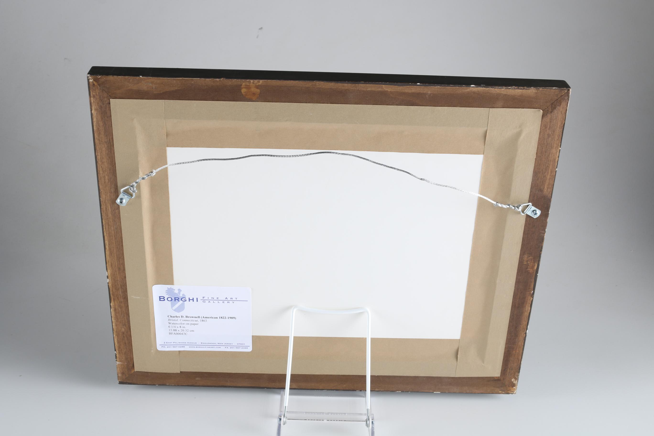 Charles DeWolf Brownell  Watercolor Painting on Paper "Bristol, Connecticut"