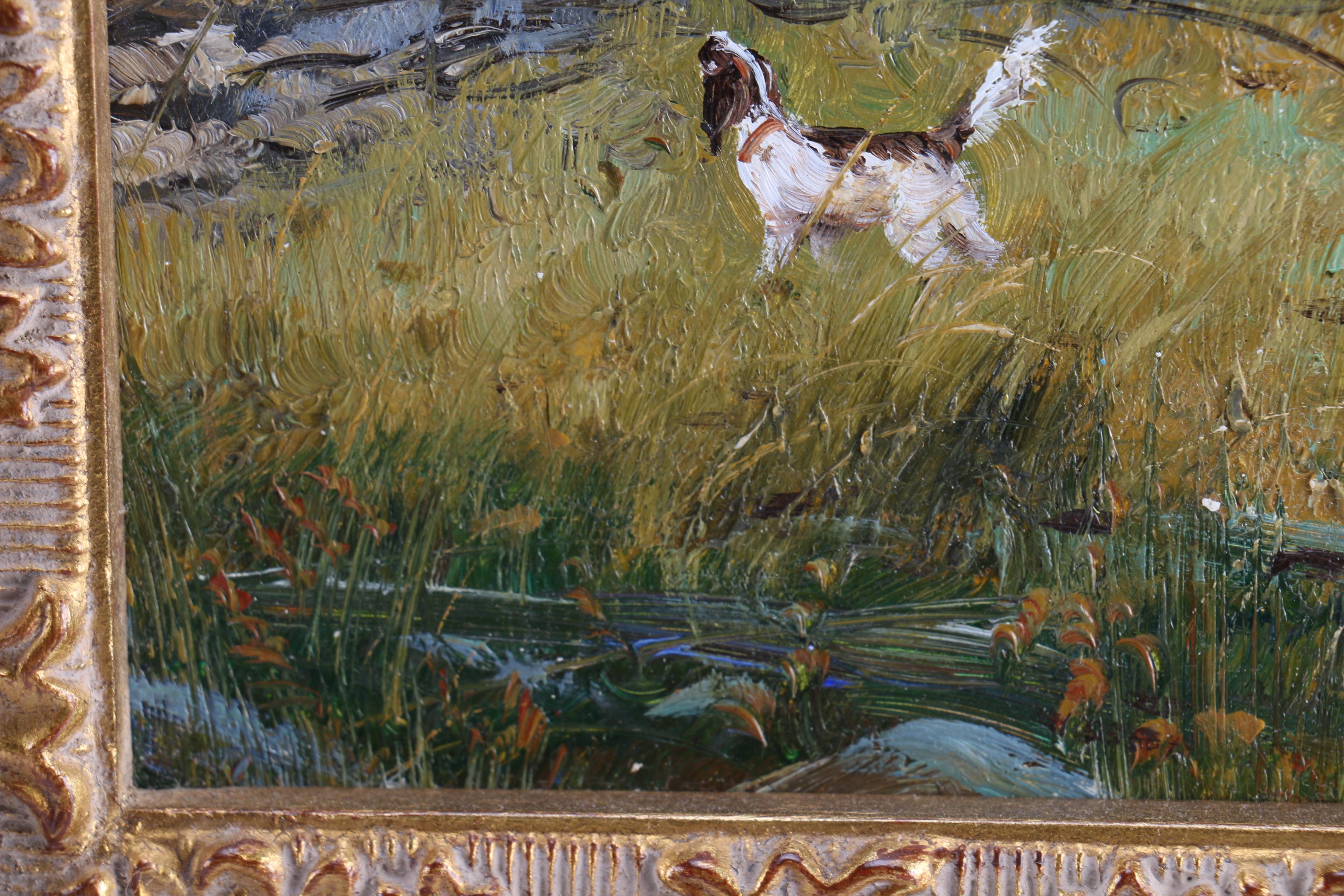 Oil on Canvas Painting of Hunting Scene