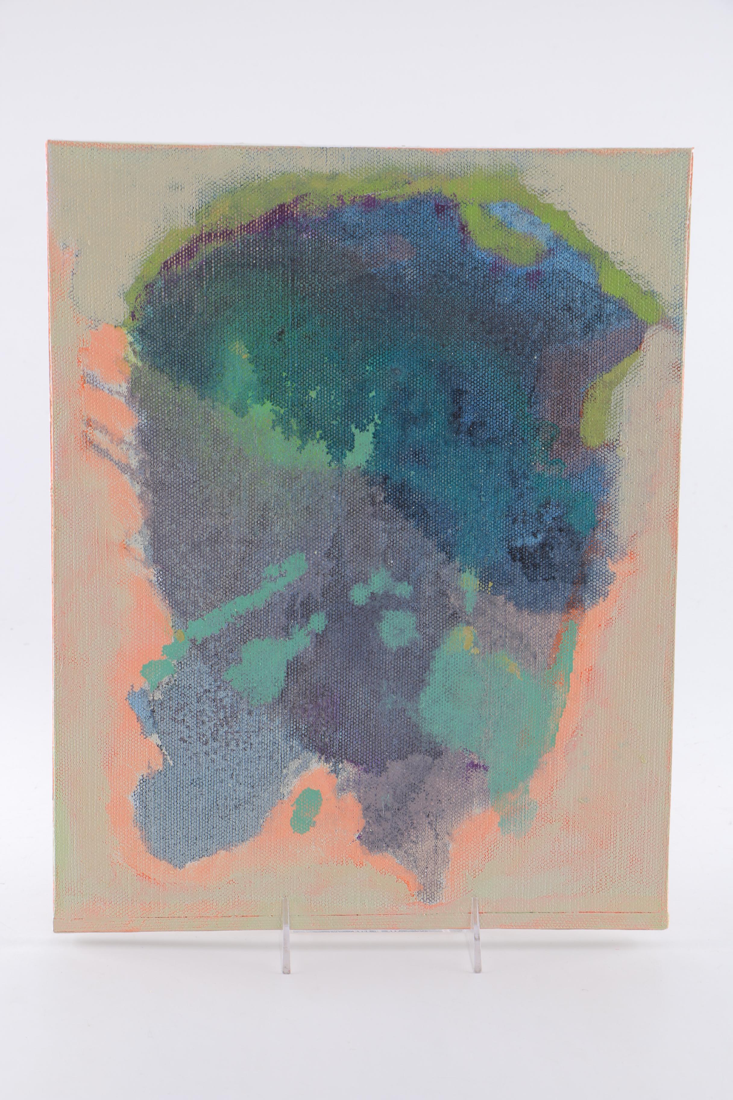 Ricardo Morin Oil Painting on Linen Affixed to Board "Still Nine"