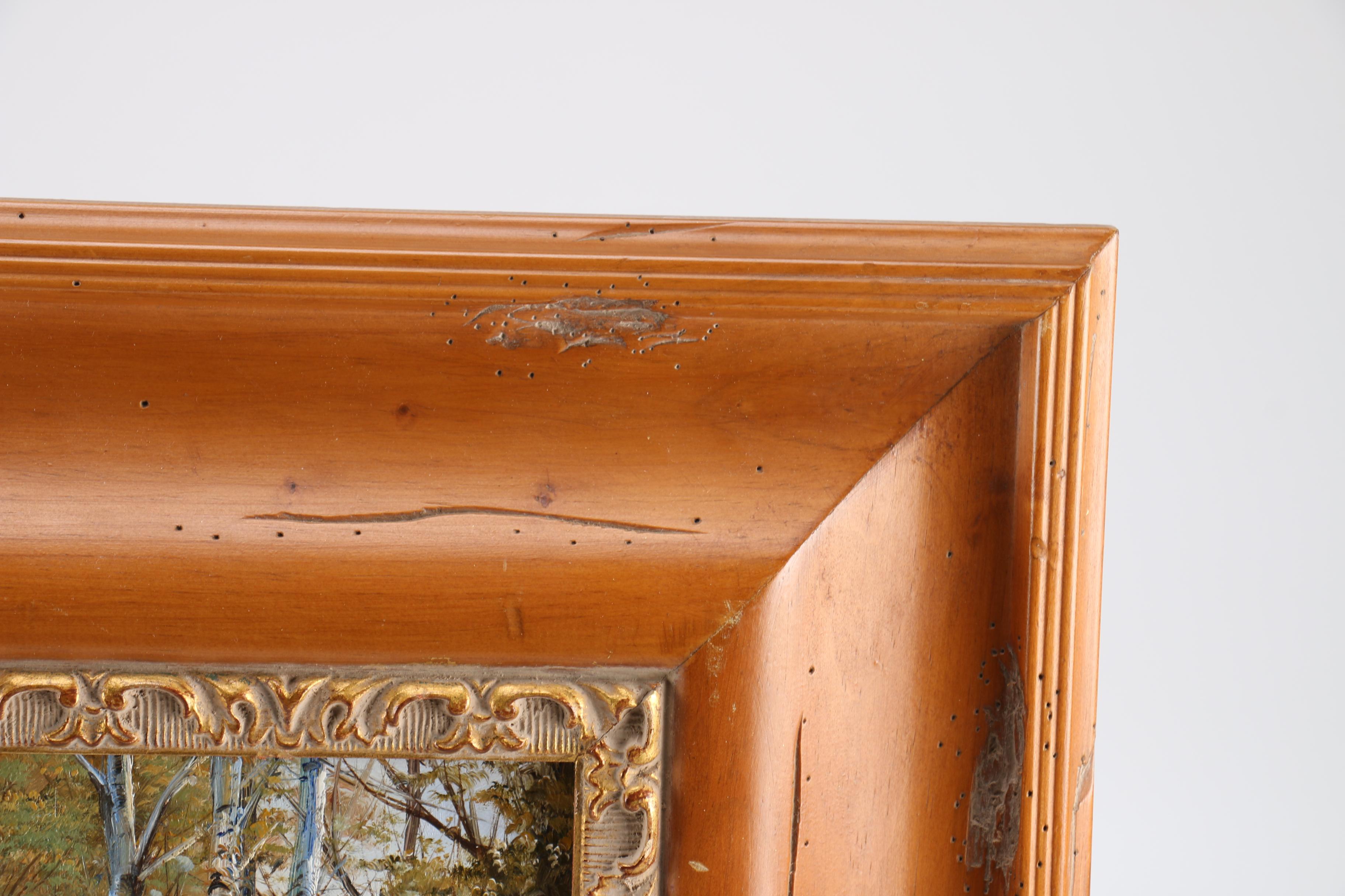 Oil on Canvas Painting of Hunting Scene