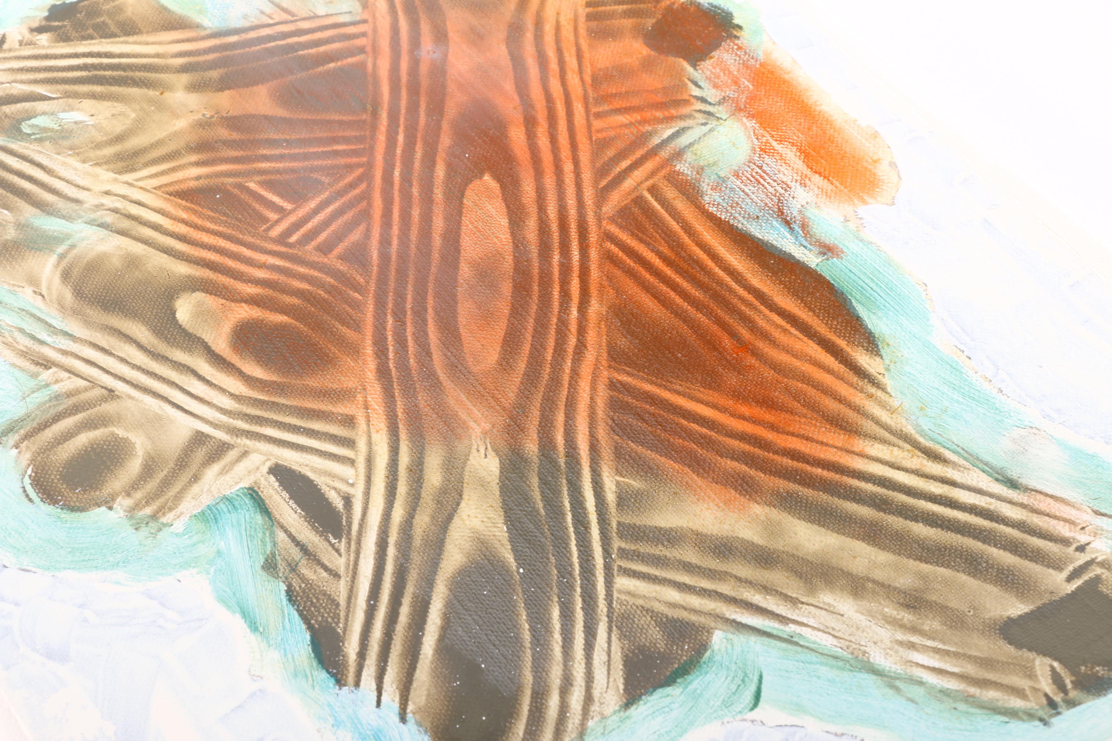 Ricardo Morin Oil Painting on Linen Quadtych "Teratological Topographies Series One"