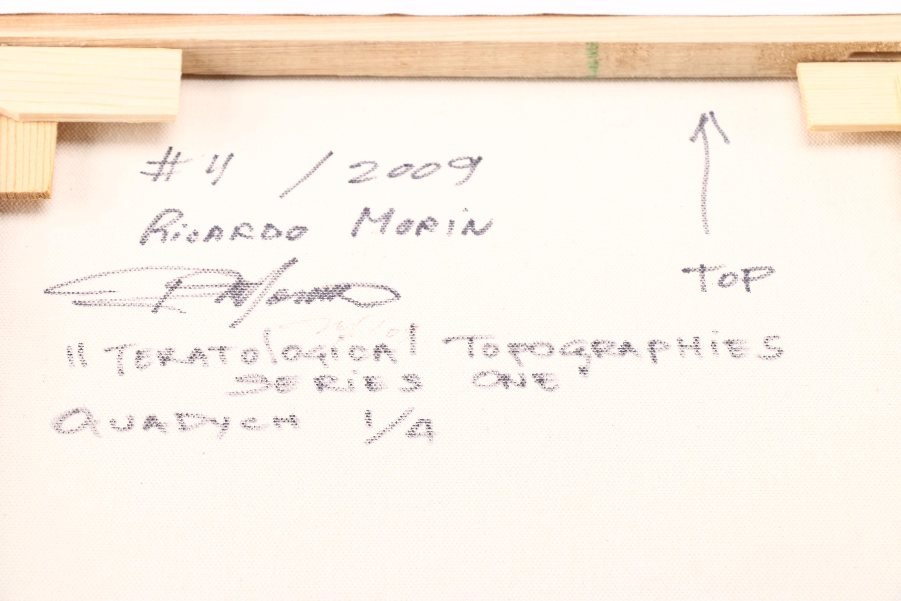 Ricardo Morin Oil Painting on Linen Quadtych "Teratological Topographies Series One"