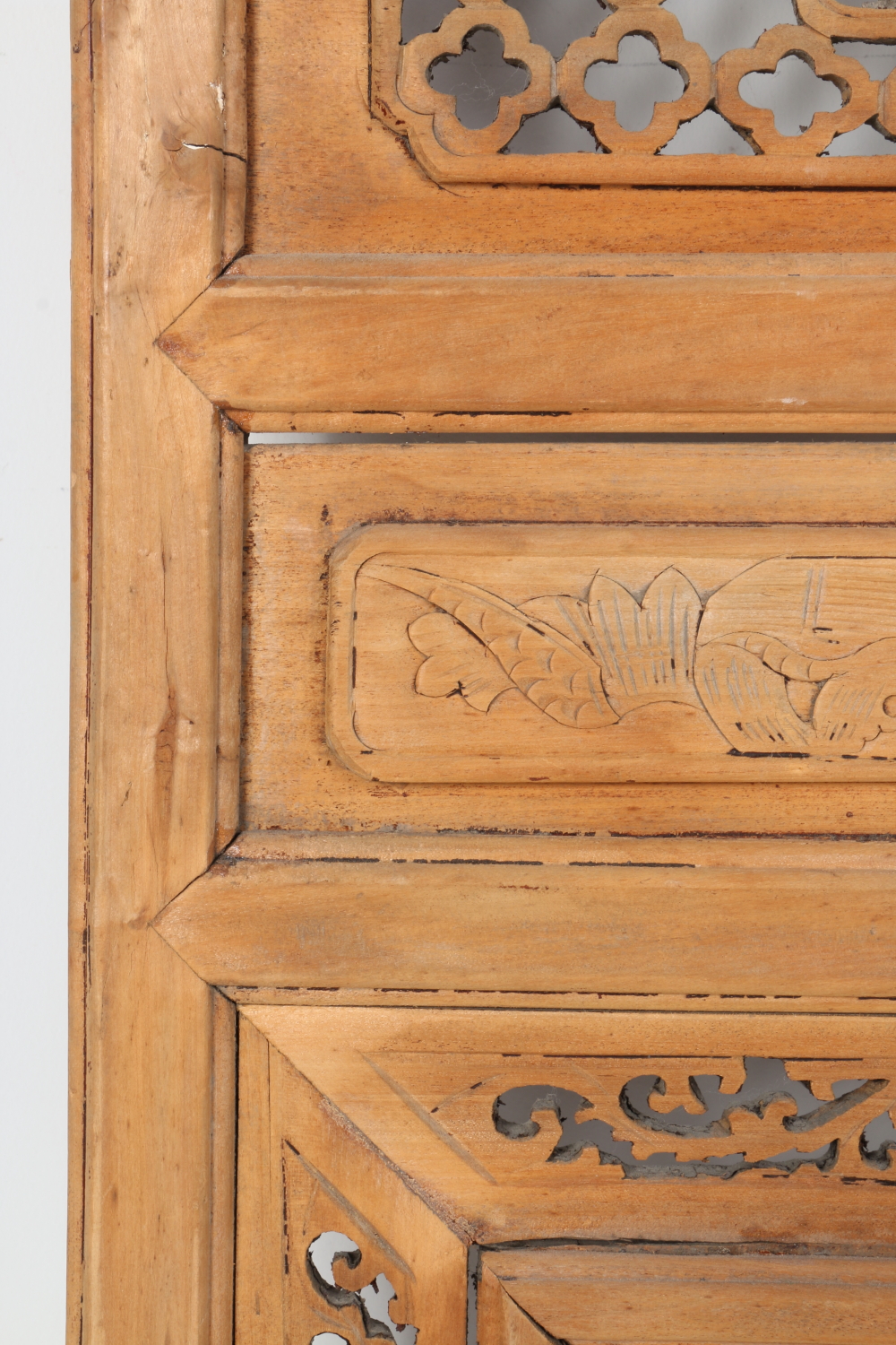 Pair of Carved Wood Chinese Shutters