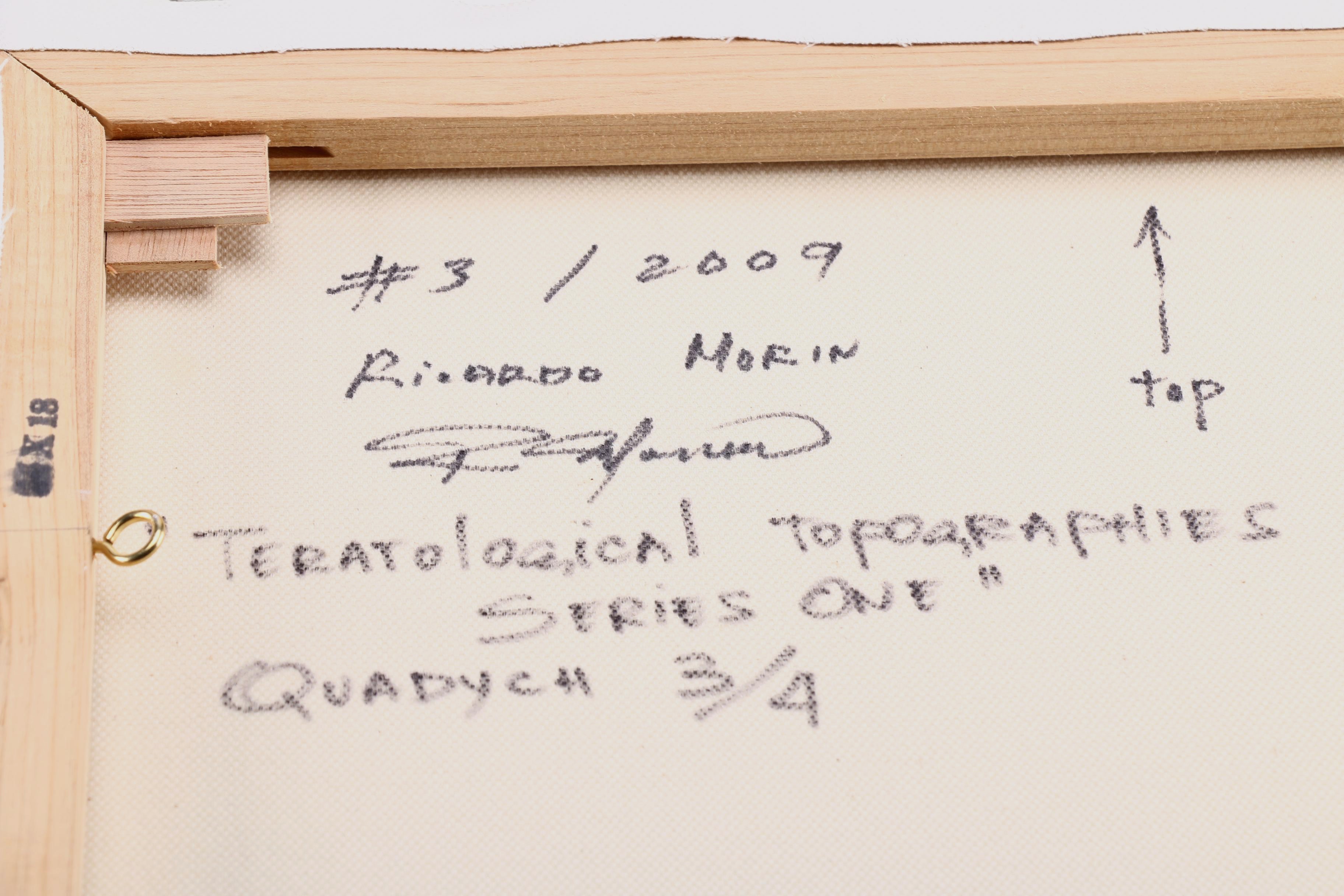 Ricardo Morin Oil Painting on Linen Quadtych "Teratological Topographies Series One"