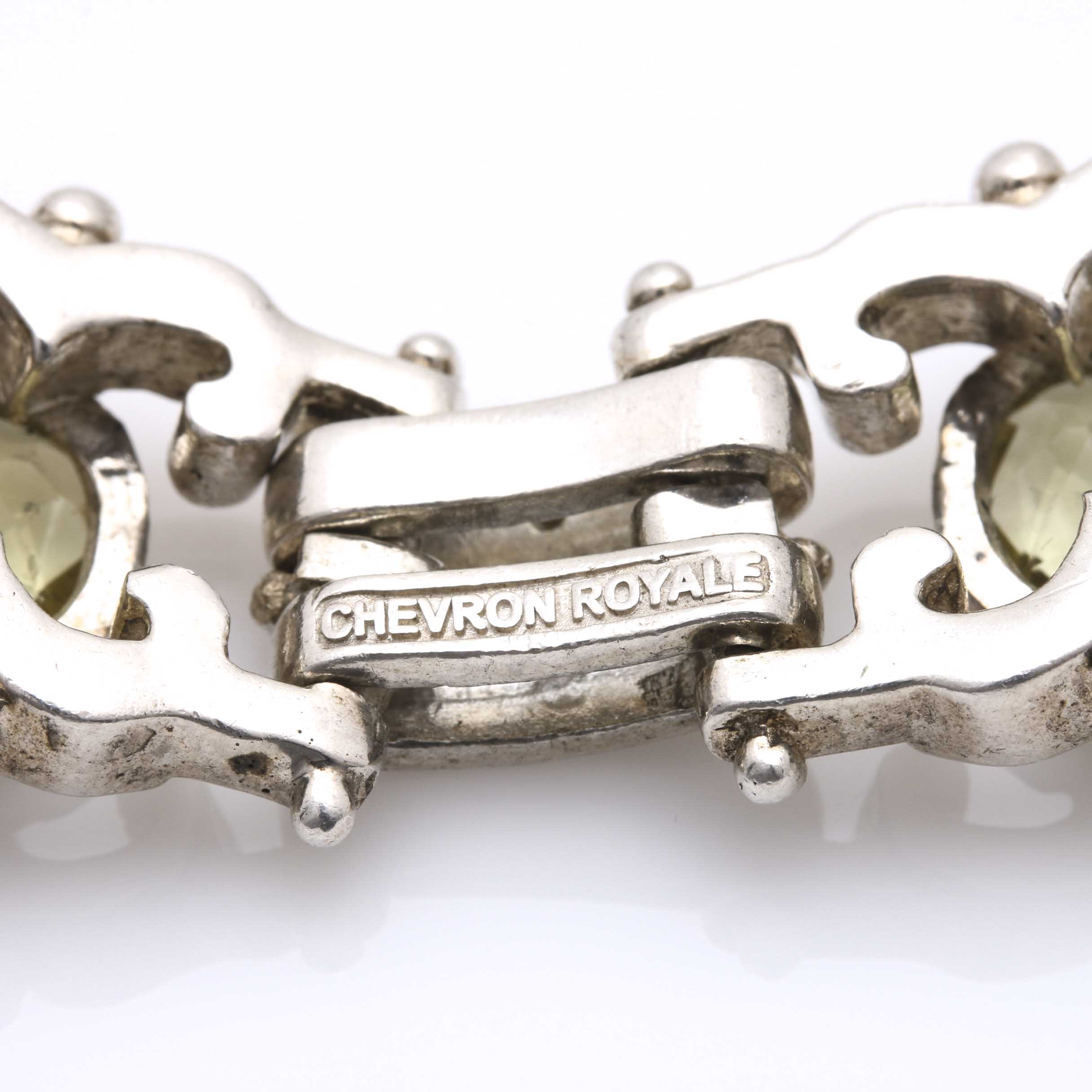 Sterling Silver Green Amethyst Bracelet