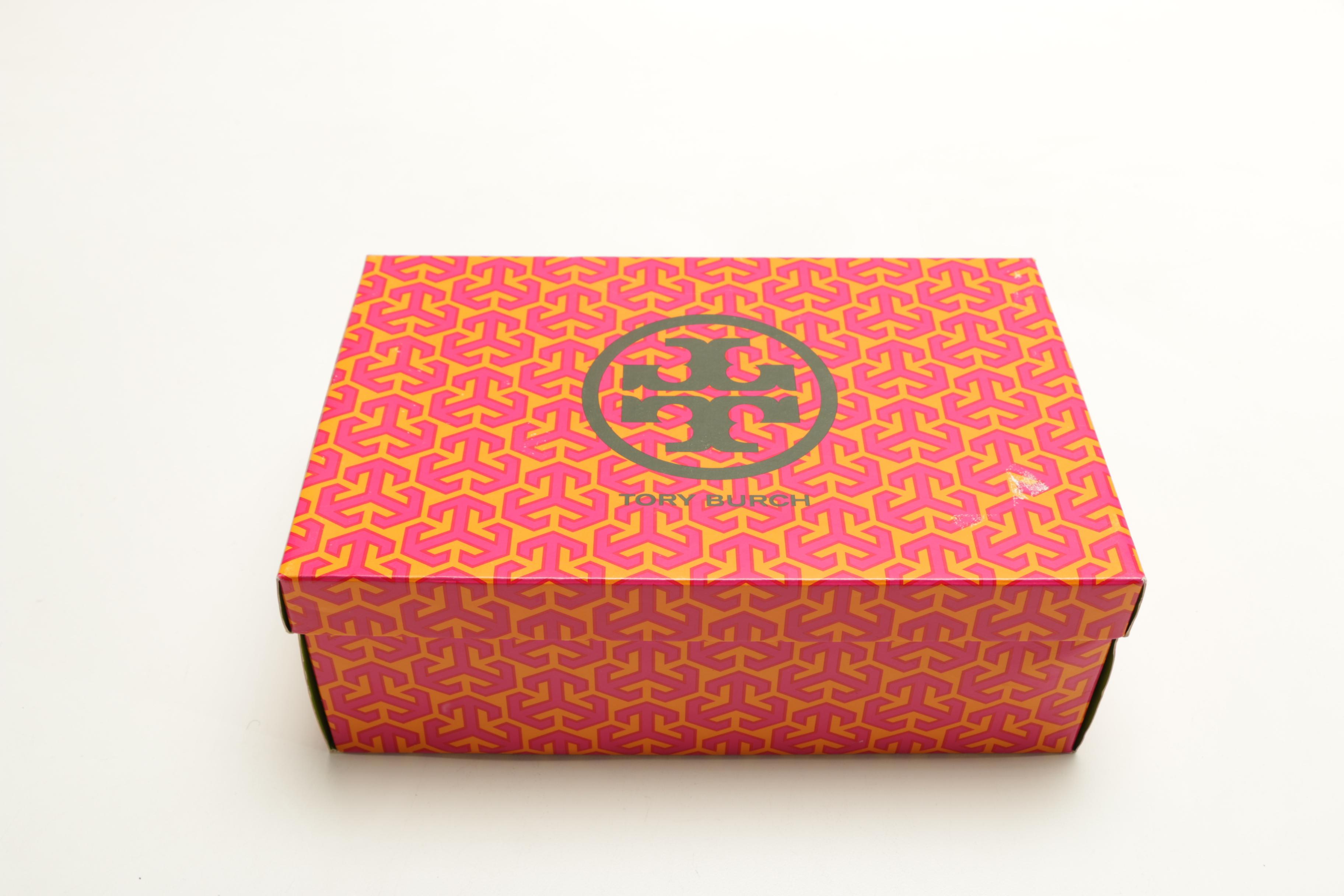 Tory Burch Black Patent Slingback Heels