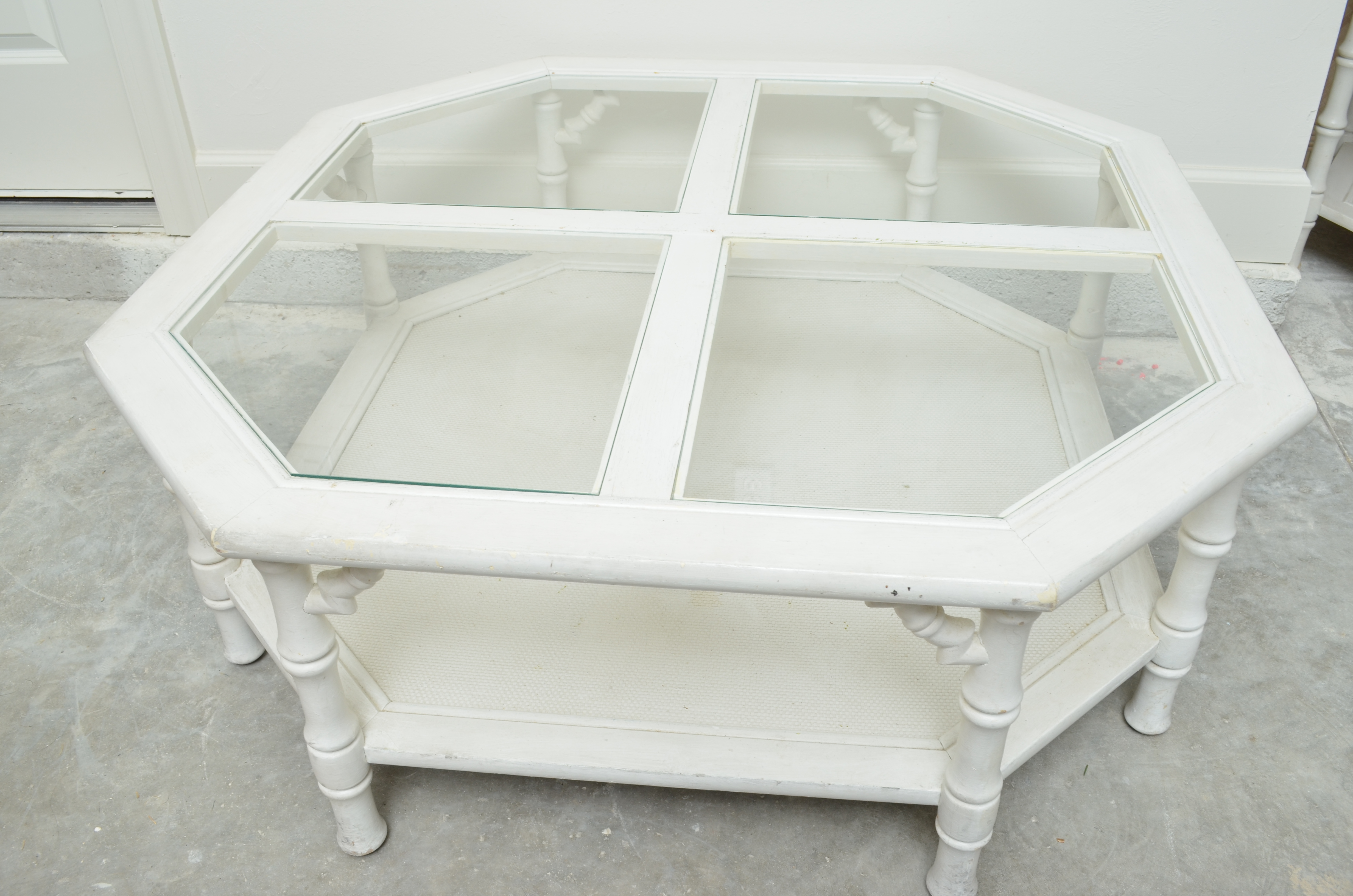 White Octagon Coffee Table