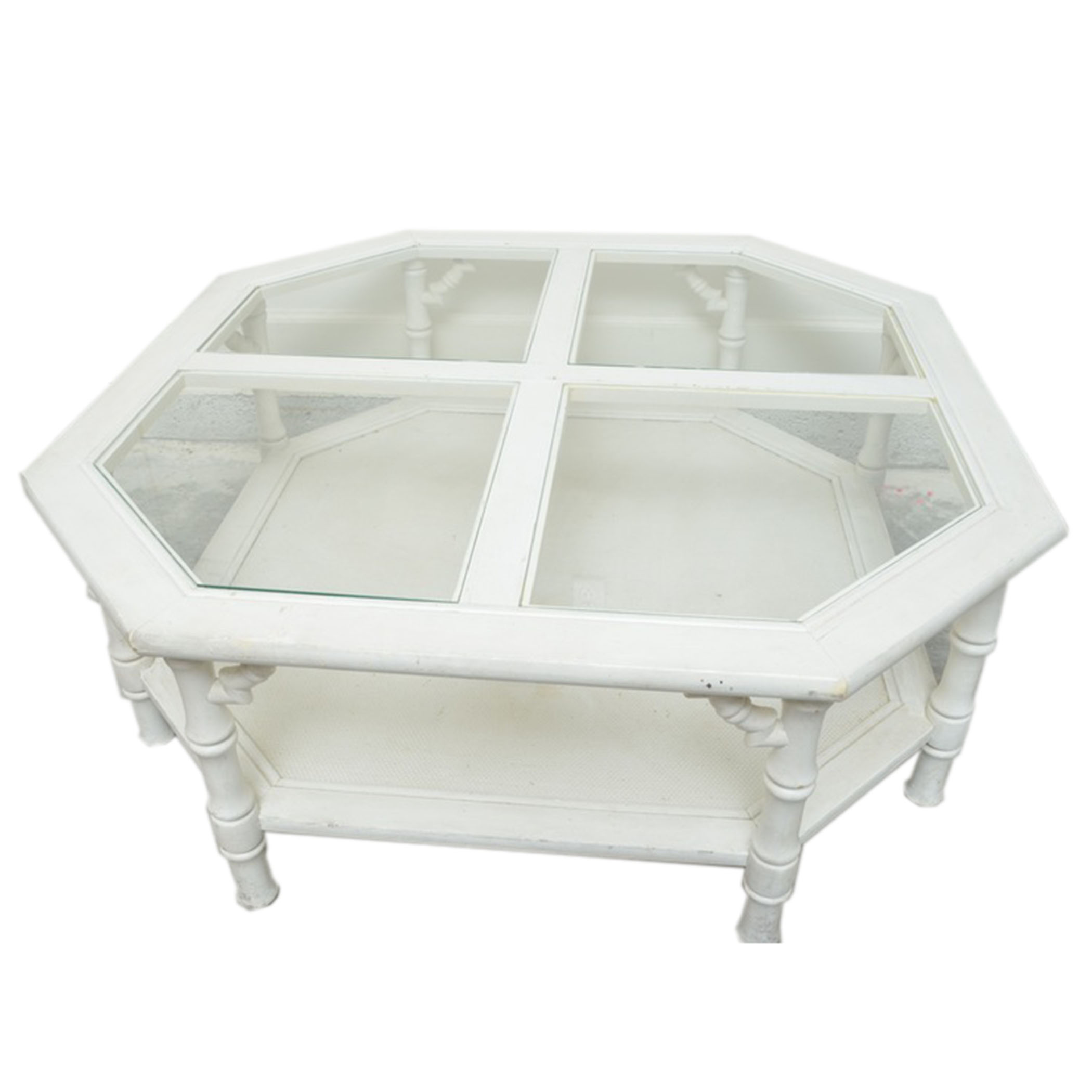White Octagon Coffee Table