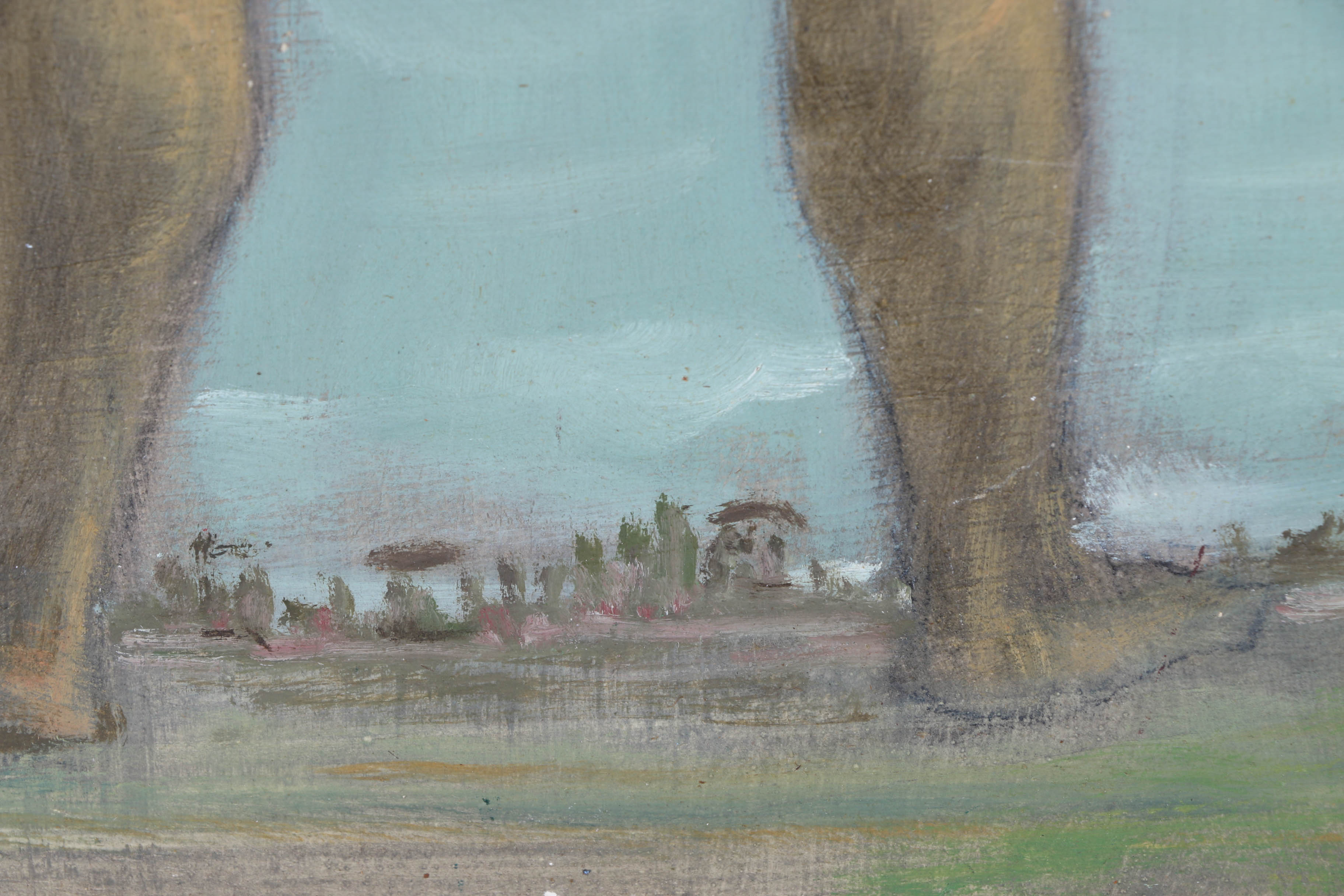 Albert Pels Oil Painting on Board of Nude Bather