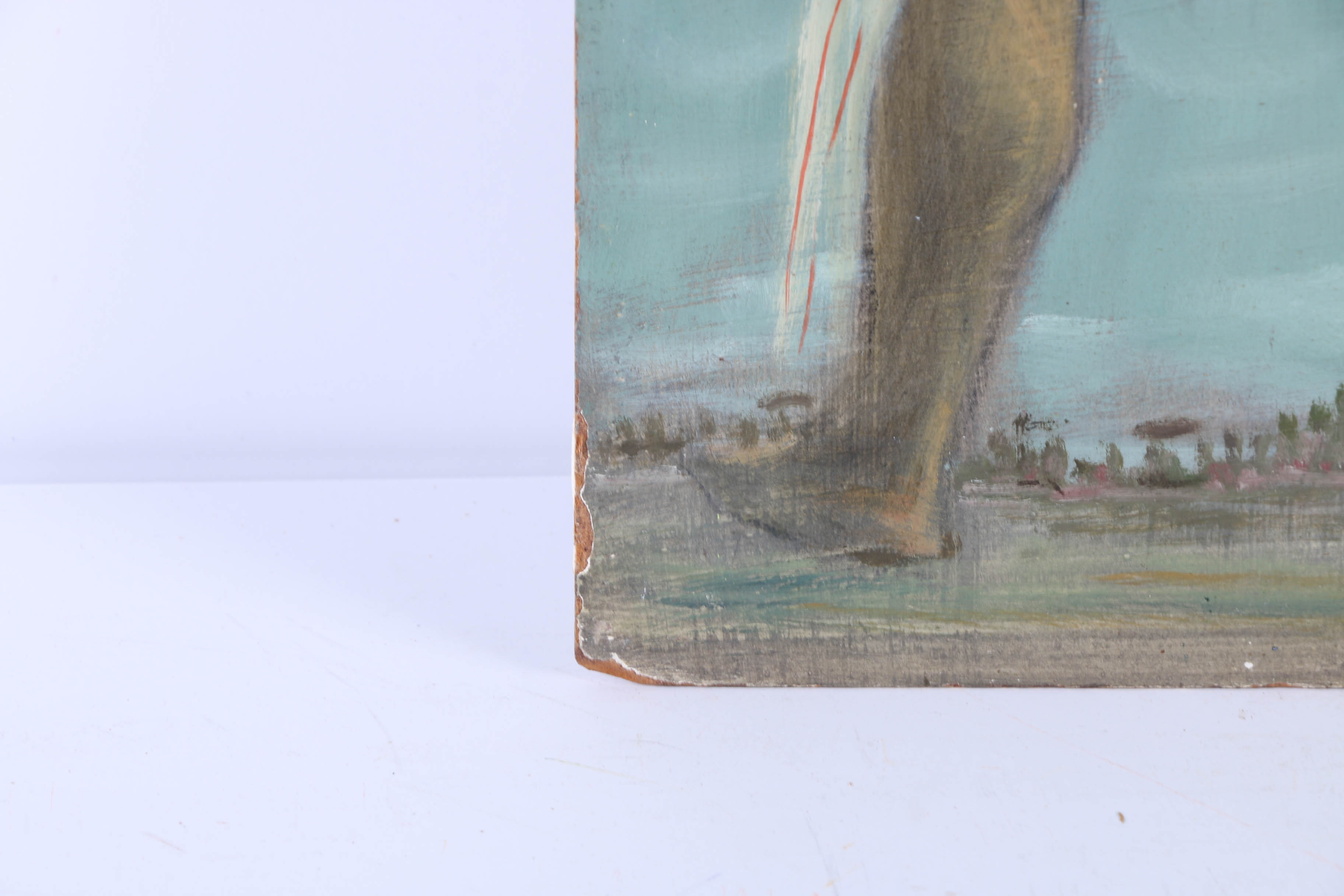 Albert Pels Oil Painting on Board of Nude Bather