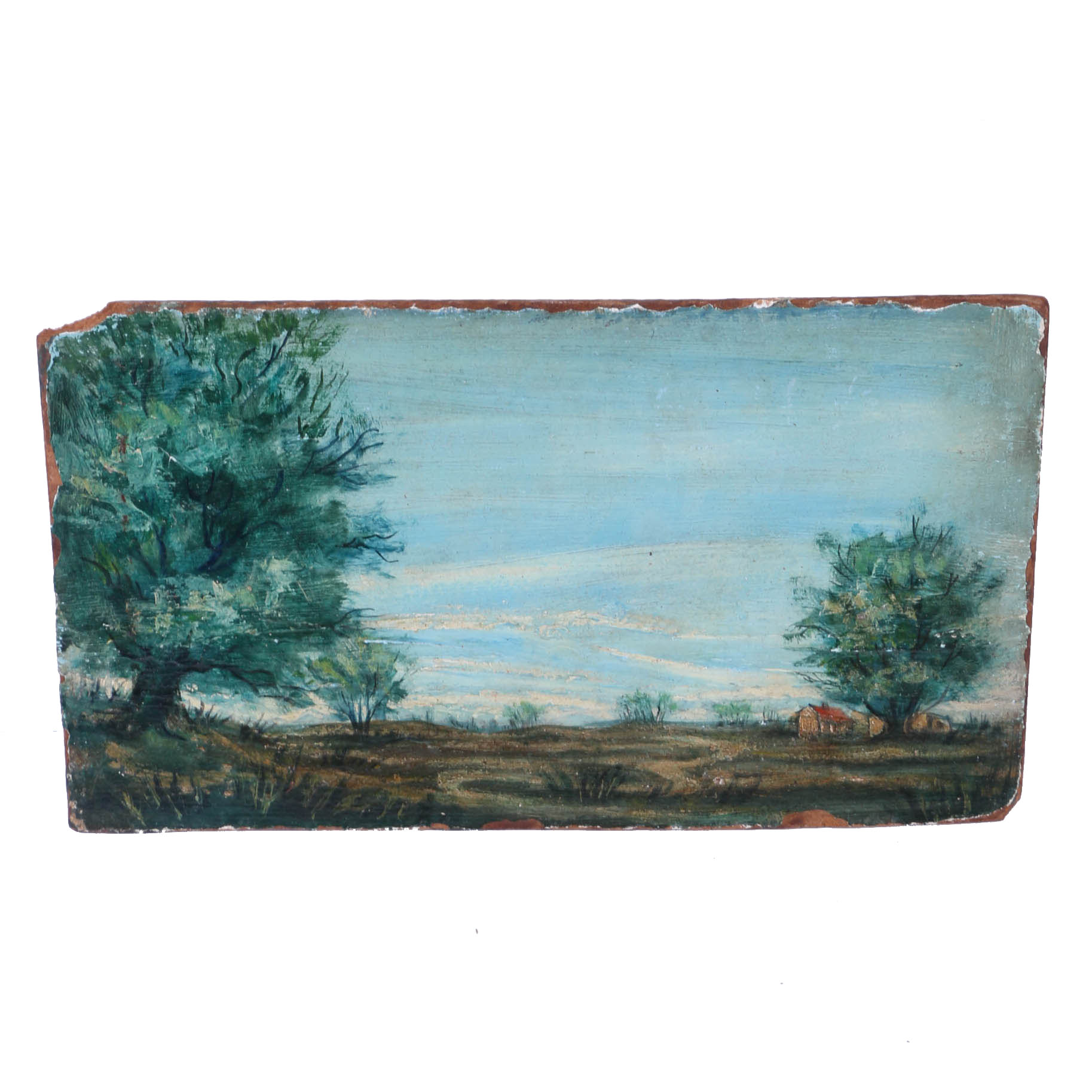 Albert Pels Oil Painting on Board Rural Landscape