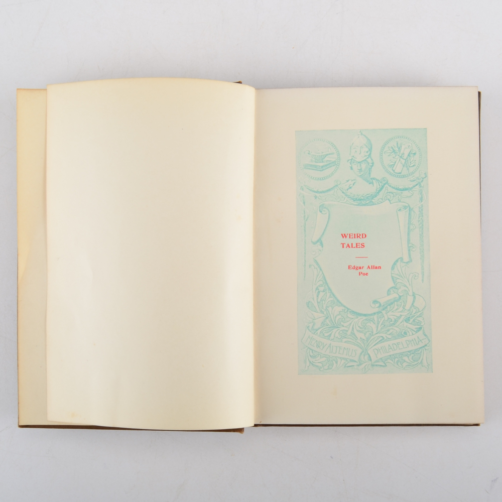 1895 Edition of "Weird Tales" by Edgar Allan Poe