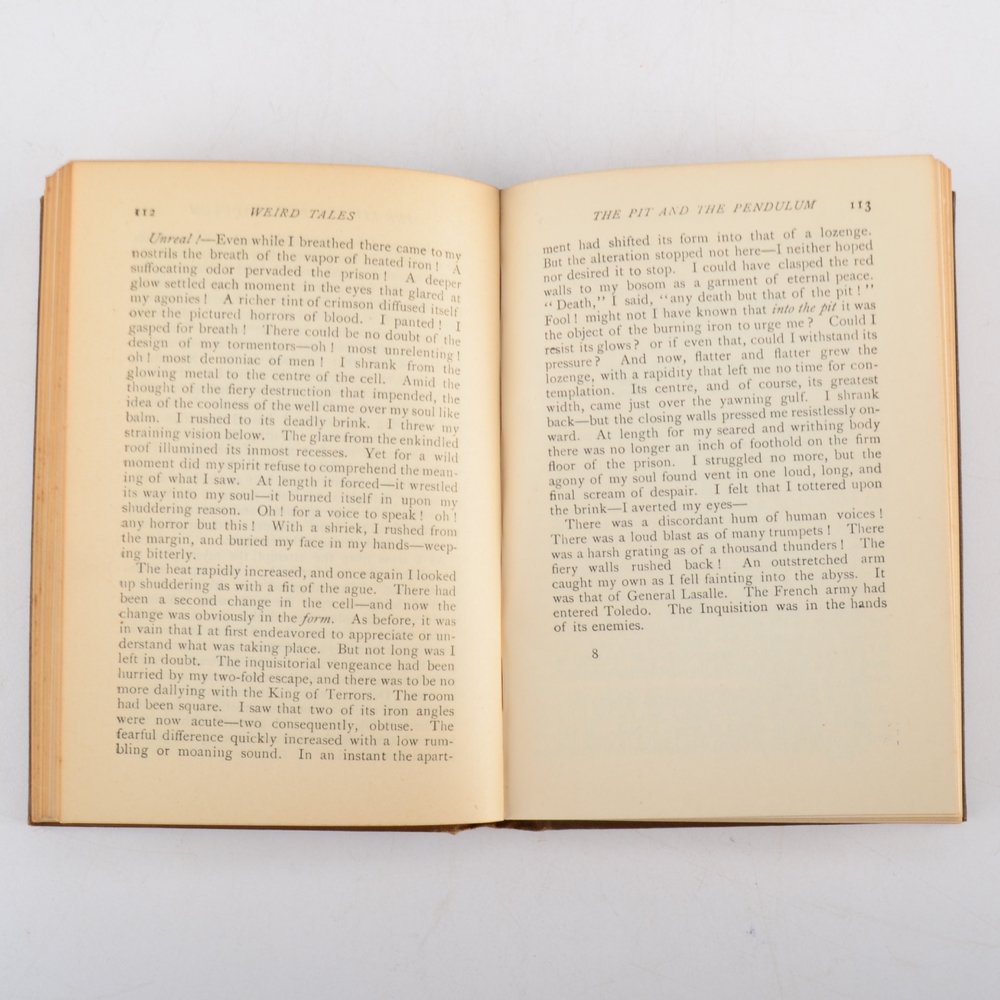 1895 Edition of "Weird Tales" by Edgar Allan Poe