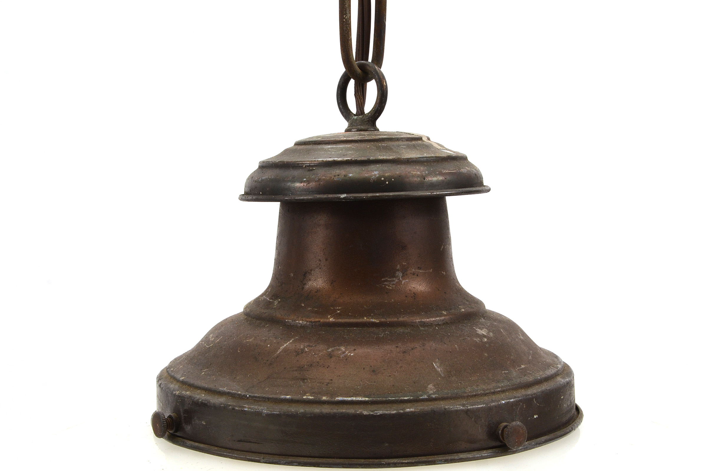 Three Vintage "School House" Pendant Lights