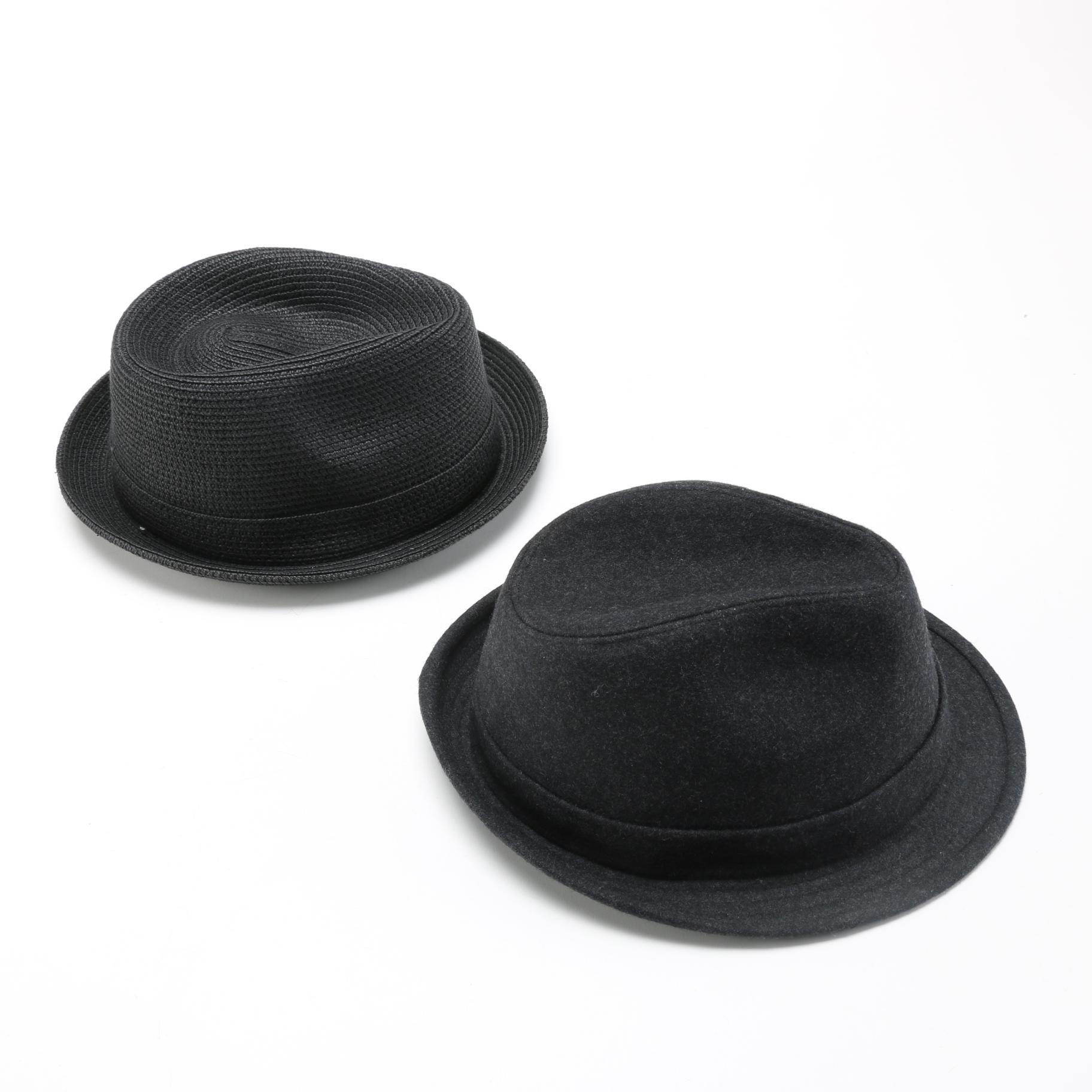 Men's Hats Including a Fedora by Stetson