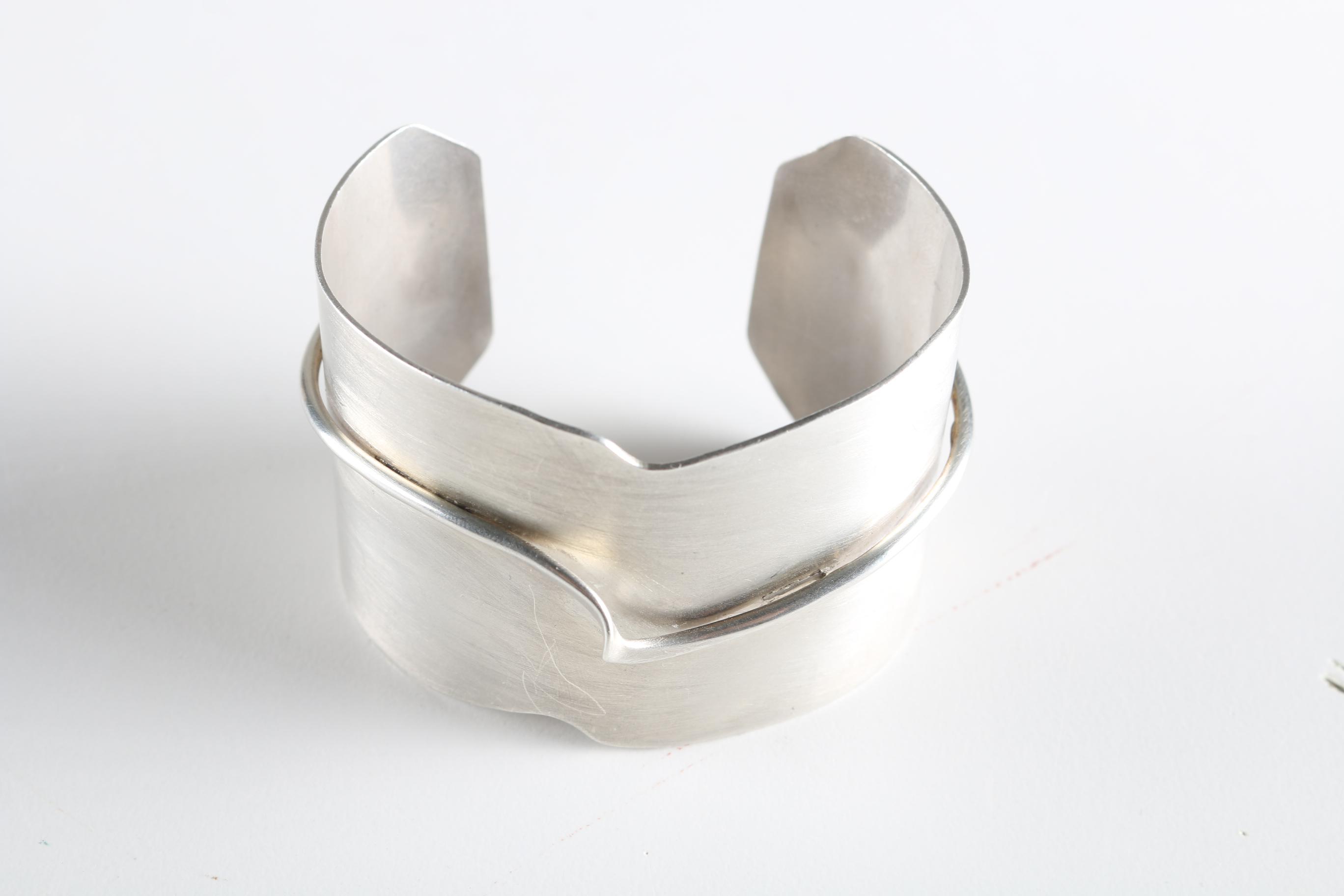 Sterling Silver Cuff Bracelet and Rings