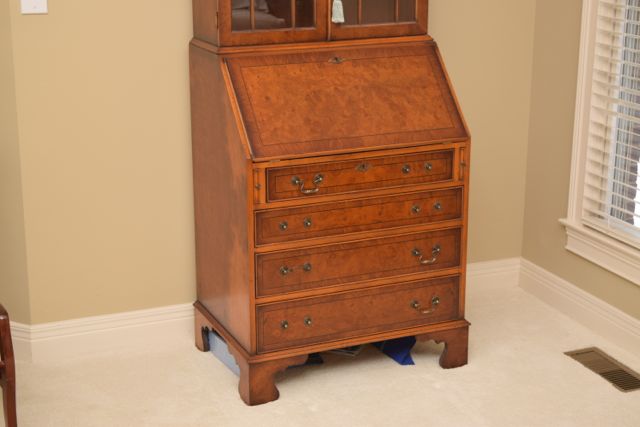 Burl Walnut Veneer Southampton Secretary