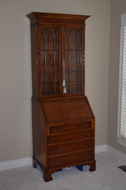 Burl Walnut Veneer Southampton Secretary