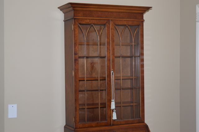 Burl Walnut Veneer Southampton Secretary