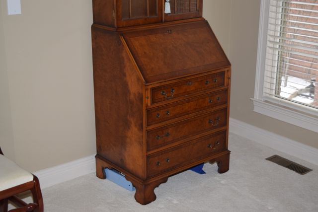 Burl Walnut Veneer Southampton Secretary