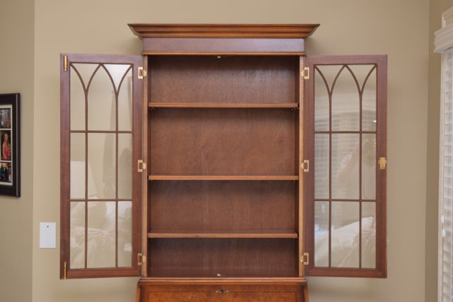 Burl Walnut Veneer Southampton Secretary