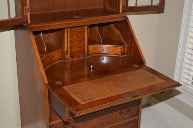 Burl Walnut Veneer Southampton Secretary