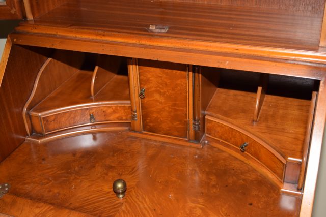 Burl Walnut Veneer Southampton Secretary