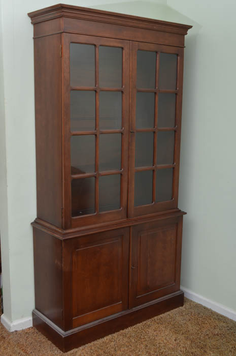Vintage Walnut China Cabinet