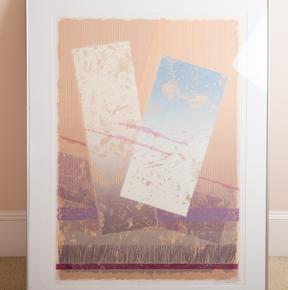 "Crosstown Traffic I & II" Signed Modern Art Serigraphs