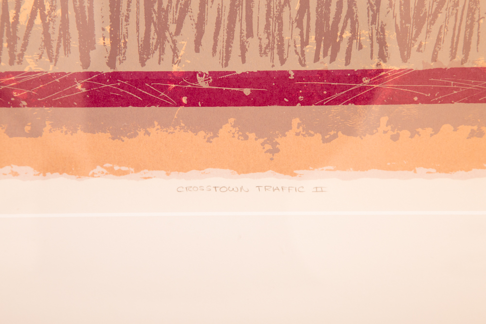 "Crosstown Traffic I & II" Signed Modern Art Serigraphs