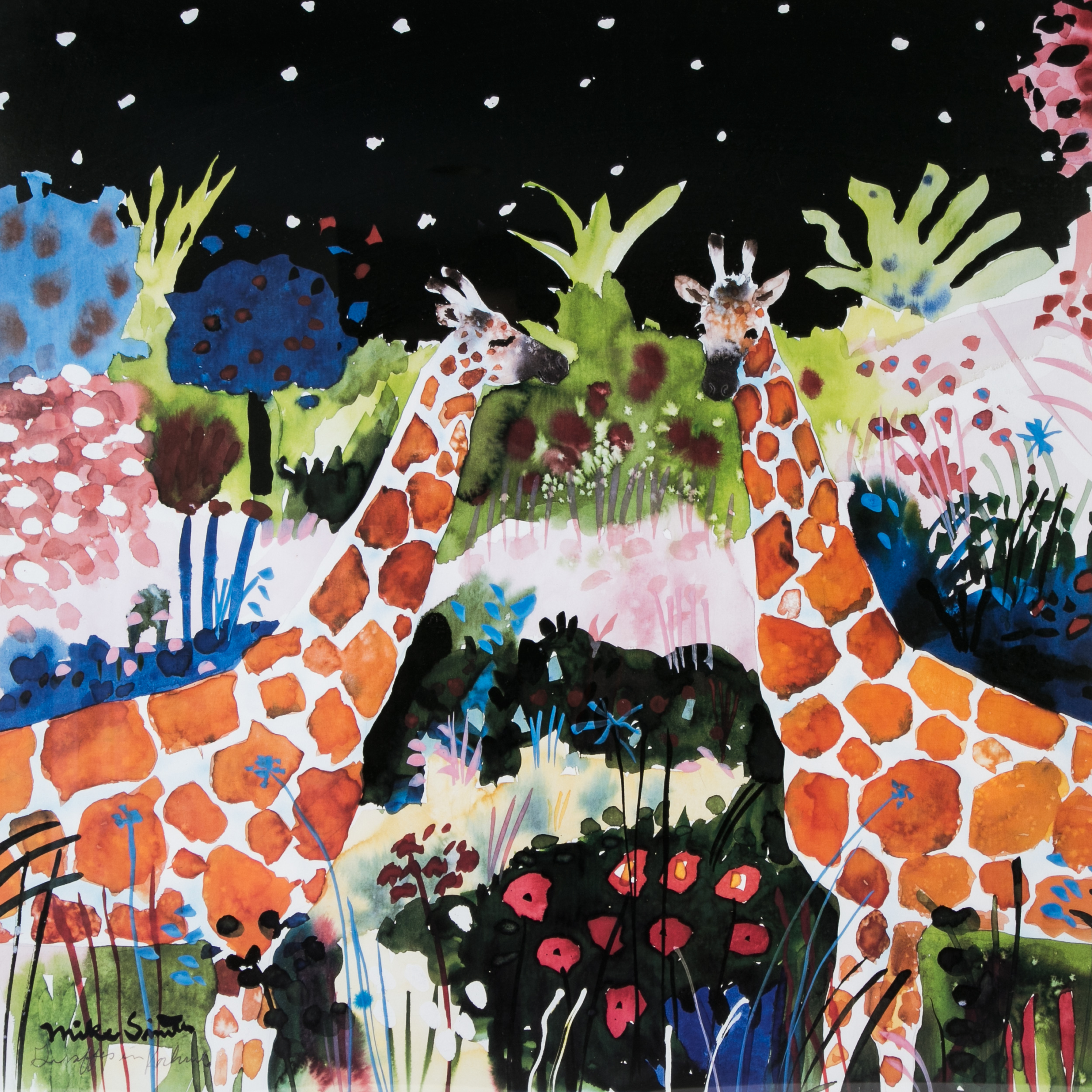 Mike Smith "Giraffes in Karlsruhe" Offset Lithograph