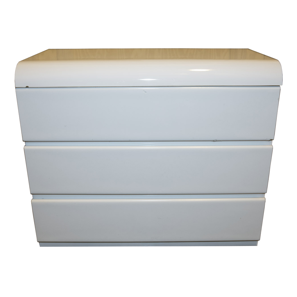 Mordernist Style Glossy White Chest of Drawers