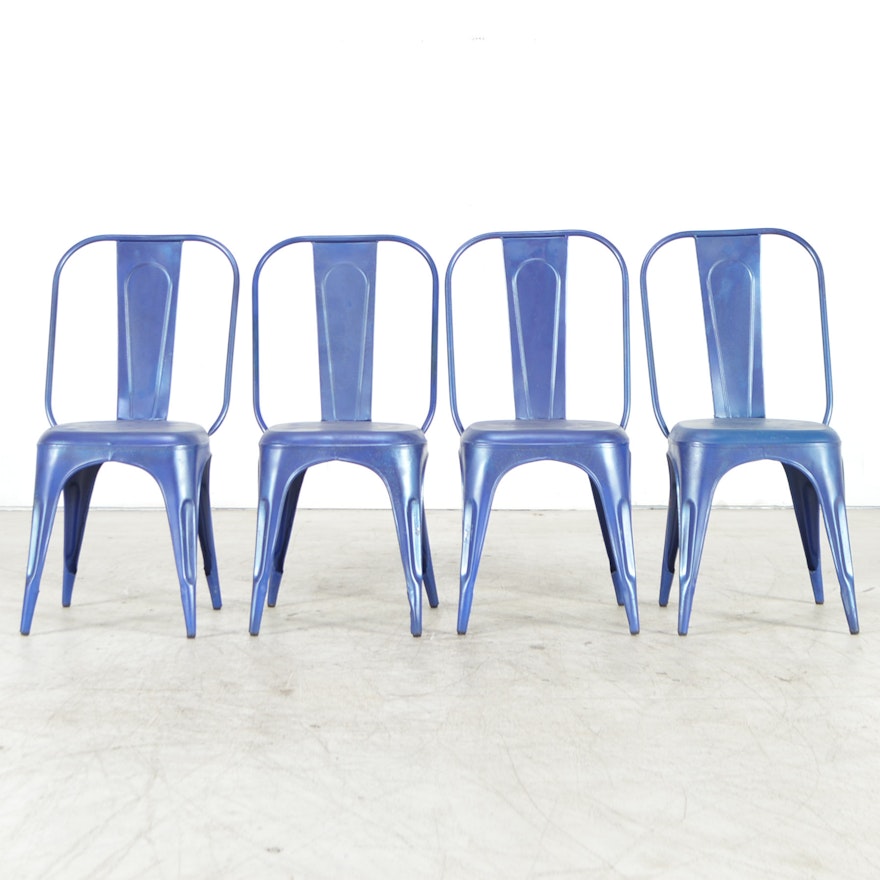 Blue Painted Aluminum Chairs