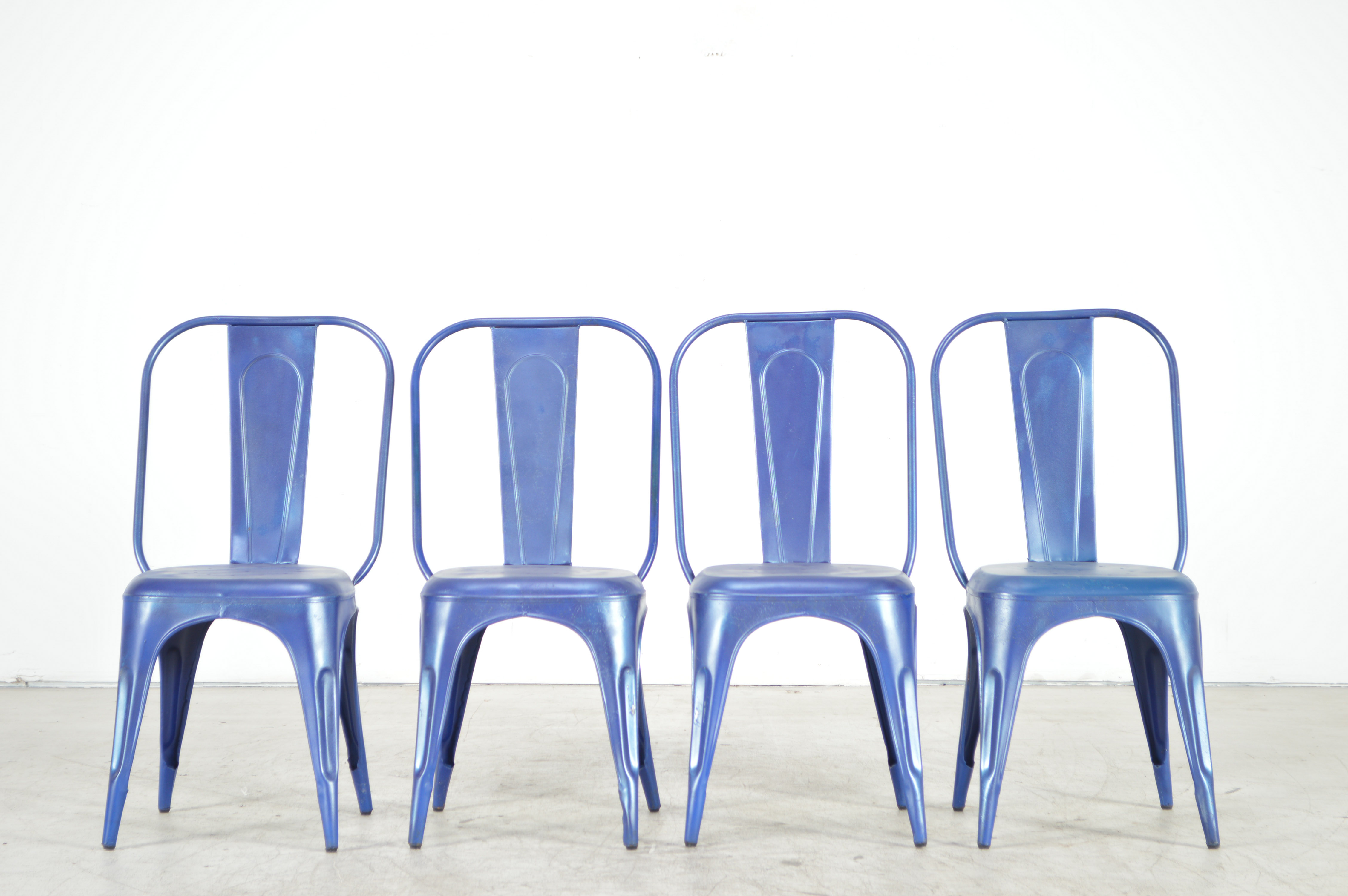 Blue Painted Aluminum Chairs