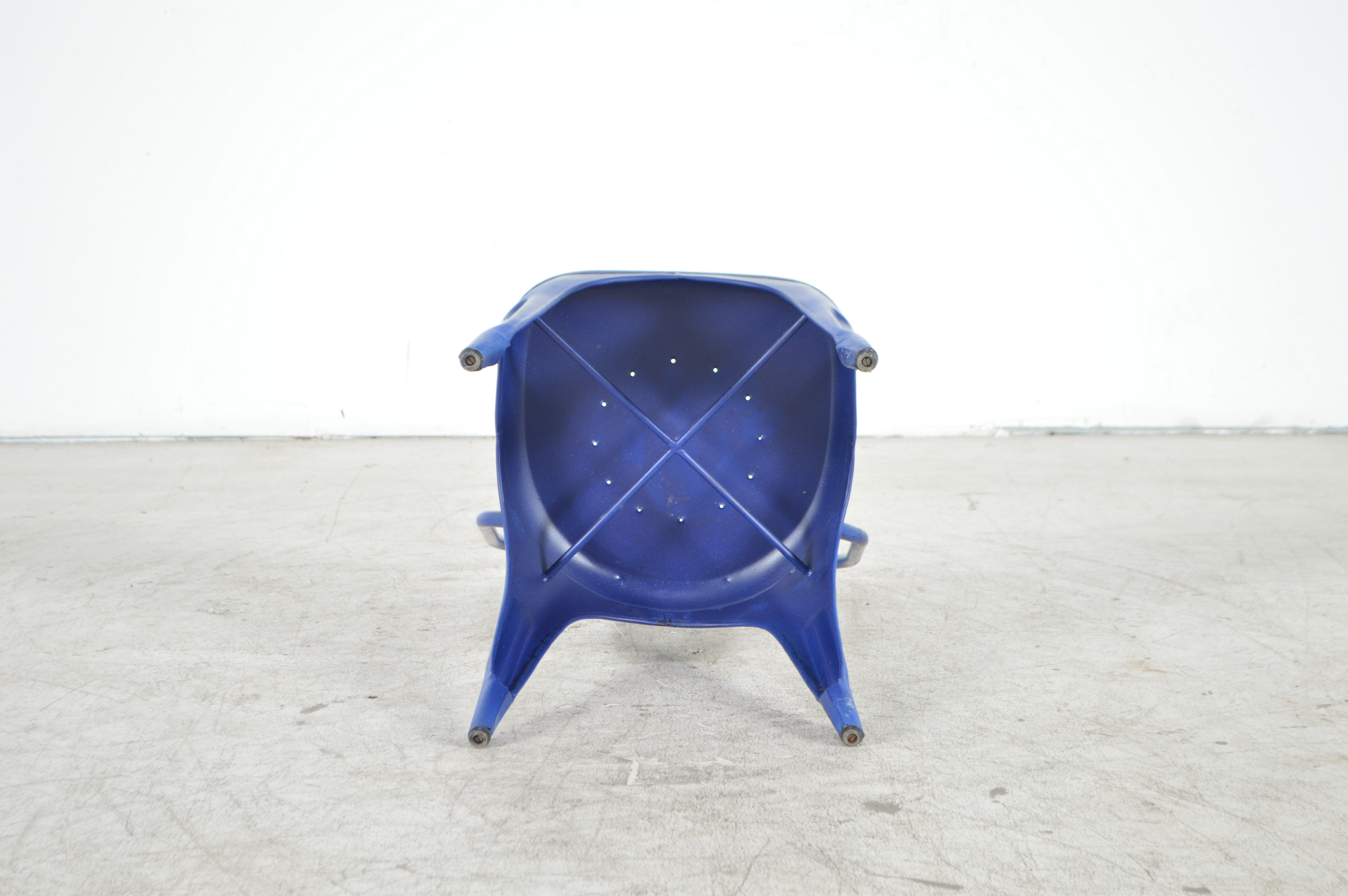 Blue Painted Aluminum Chairs
